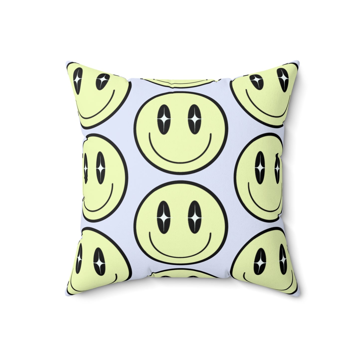 smiley face square pillow