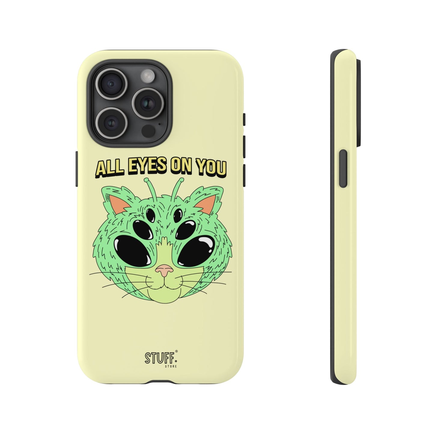 All Eyes on You Case | Coque résistante double protection avec Design Alien drôle