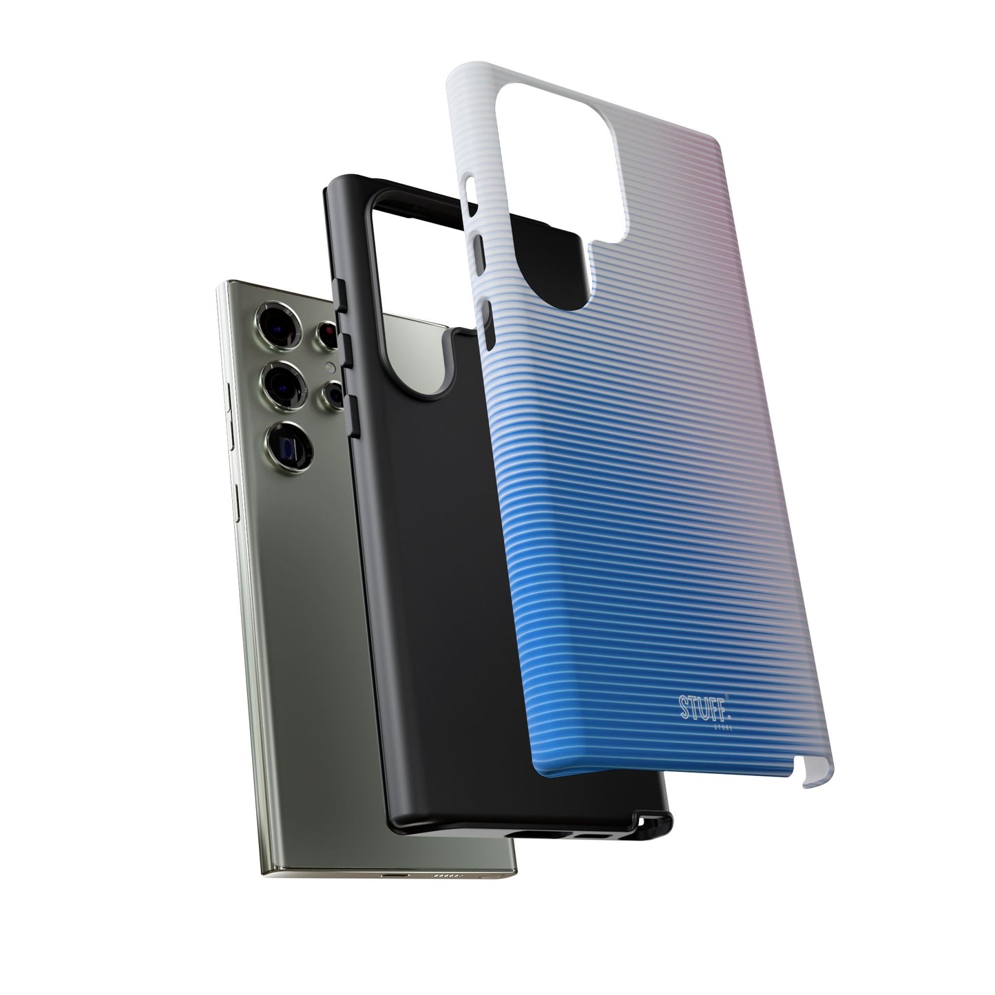 Gradient Case | Coque résistante double protection anti-choc - Dégradé Bleu & Rose