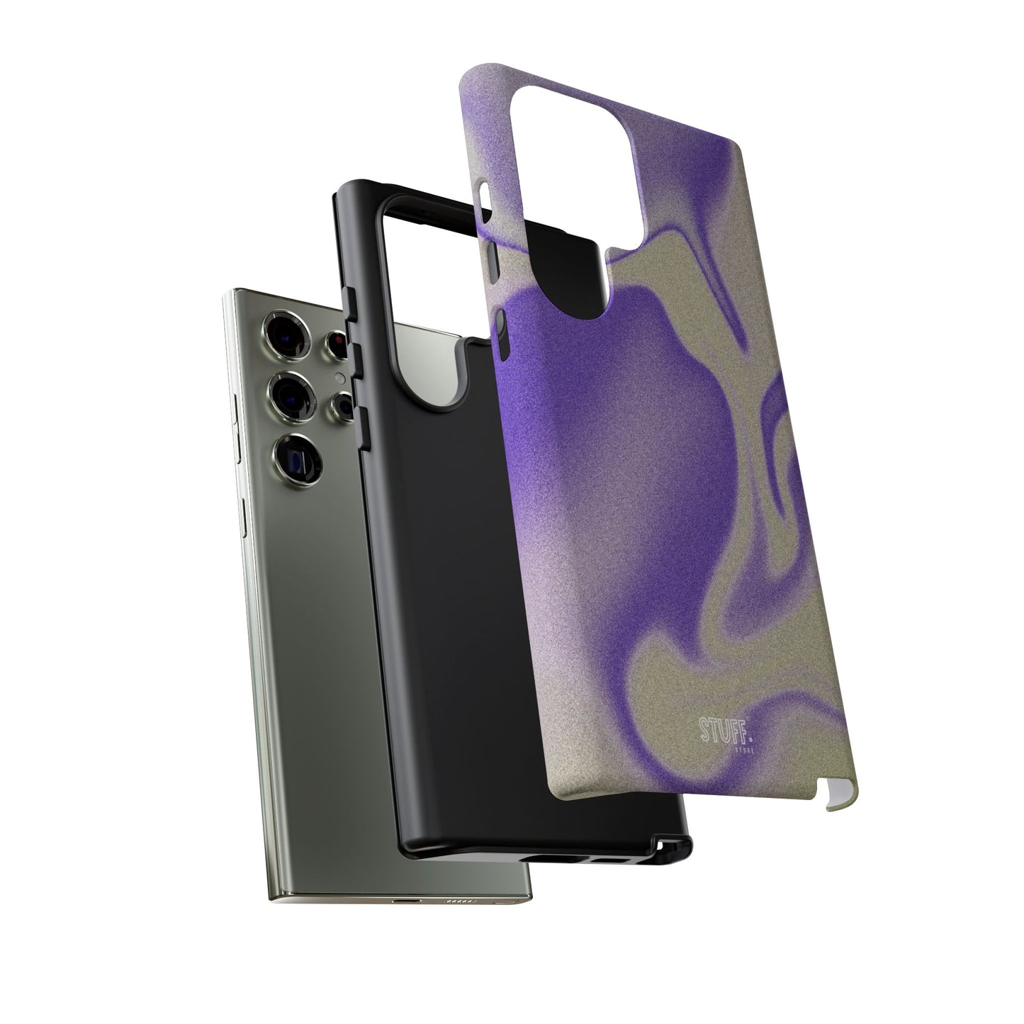 Swirly Case | Coque résistante double protection - Motif vague pourpre