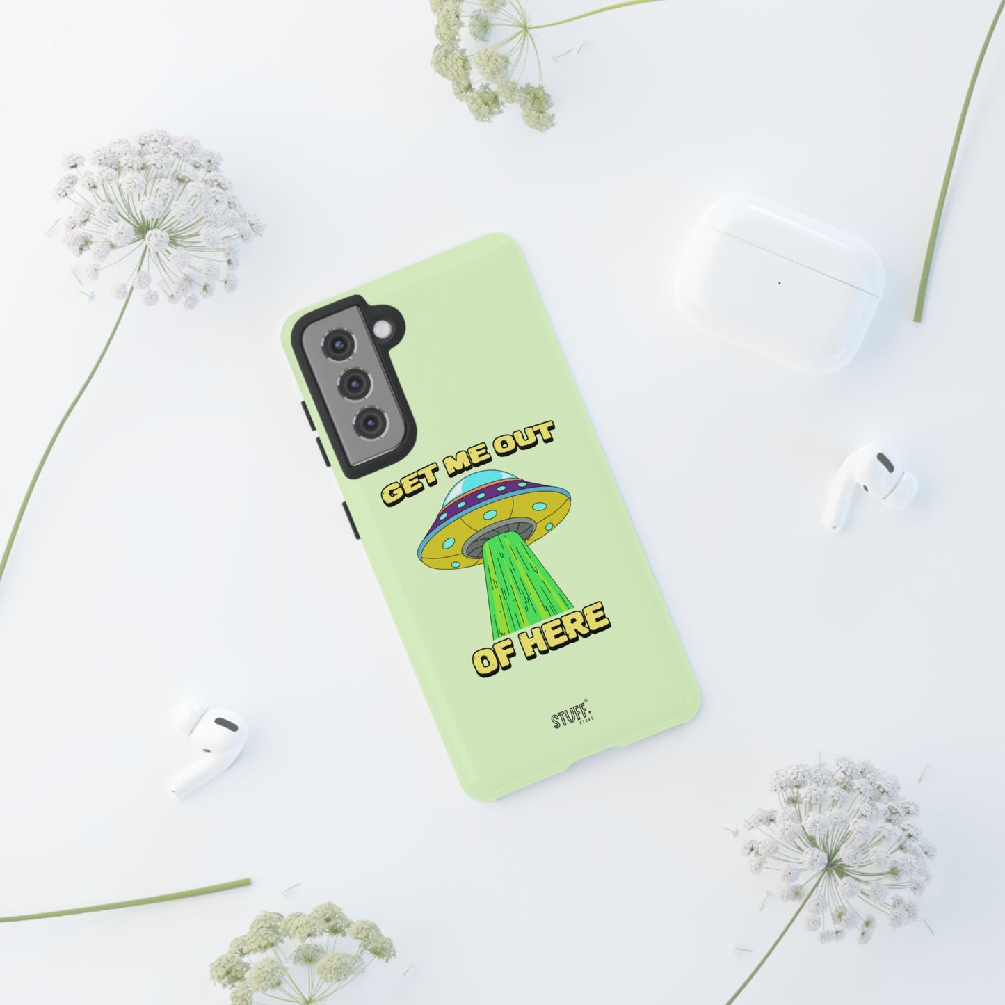Get Me Out of Here | Coque résistante anti-choc — Vert Menthe