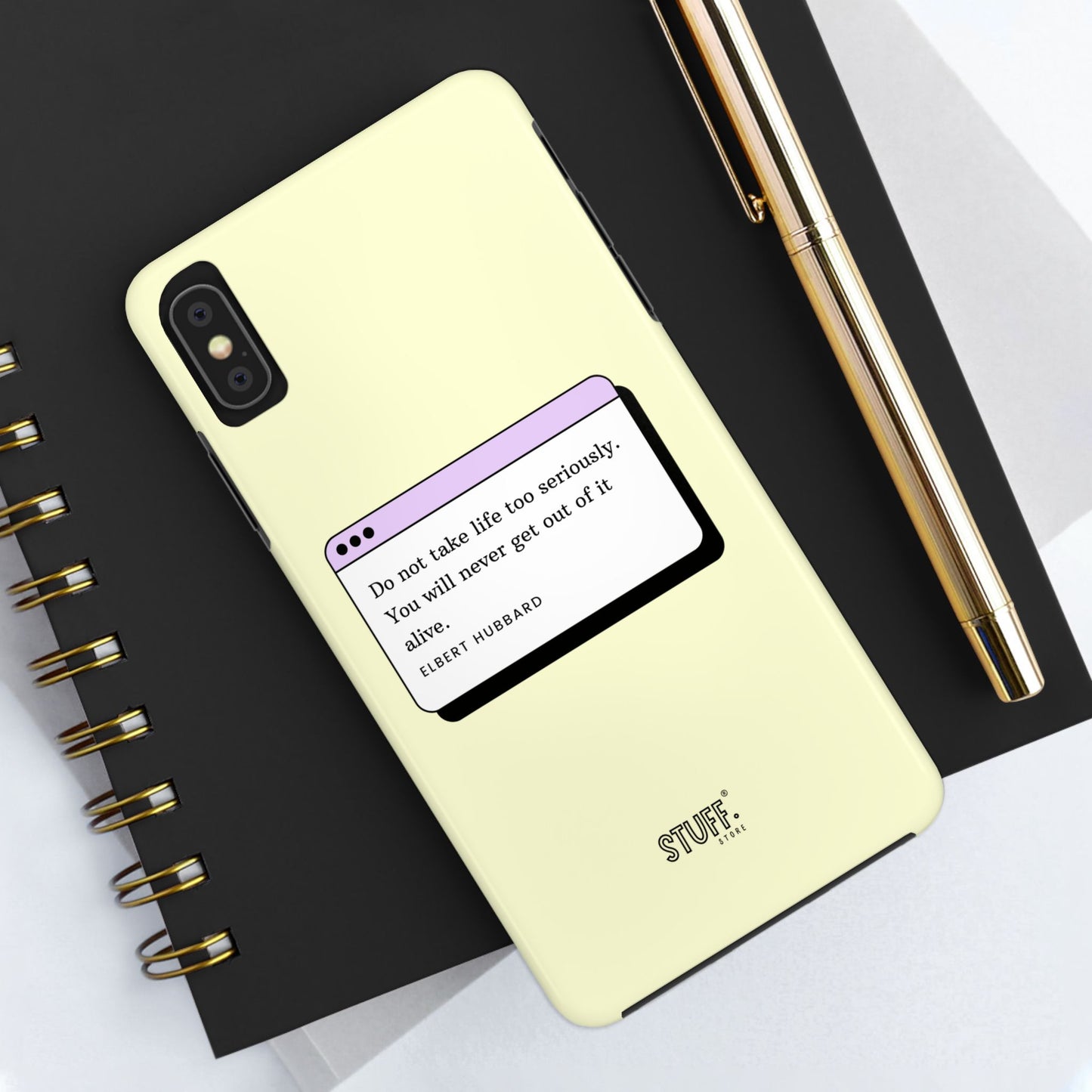 Window Case | Coque résistante à double protection avec citation – Design minimal & message puissant