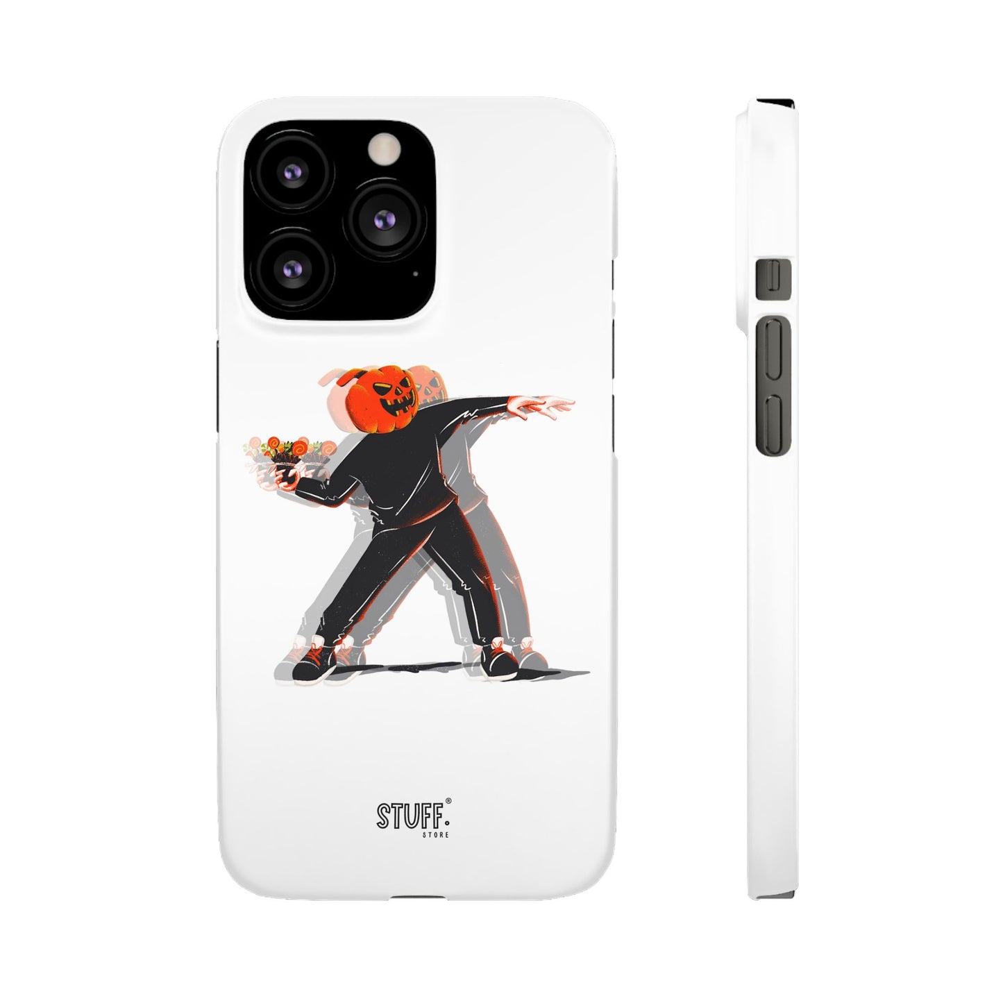 Pumpksy | Coque snap légère et résistante inspiration Banksy – Blanc