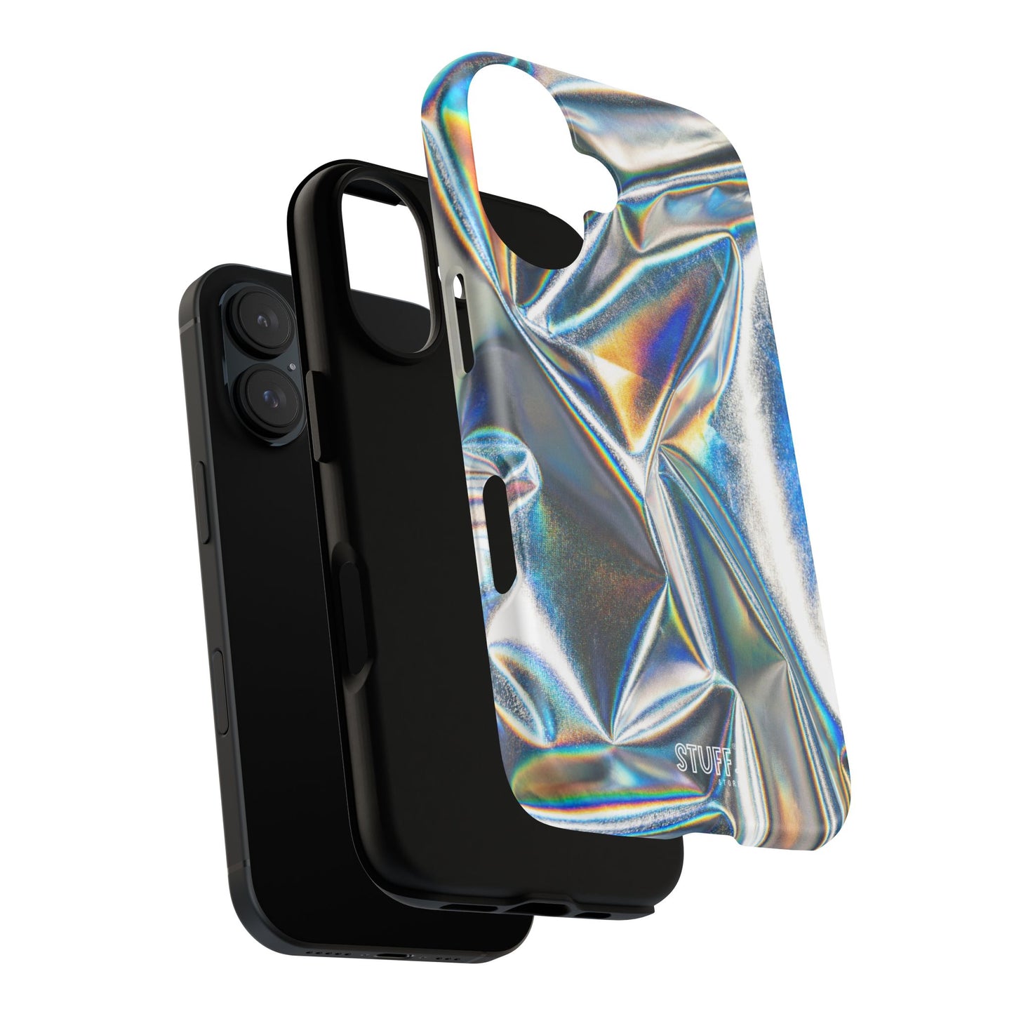 Metallic Case | Coque résistante double protection anti-choc - Effet Métallique