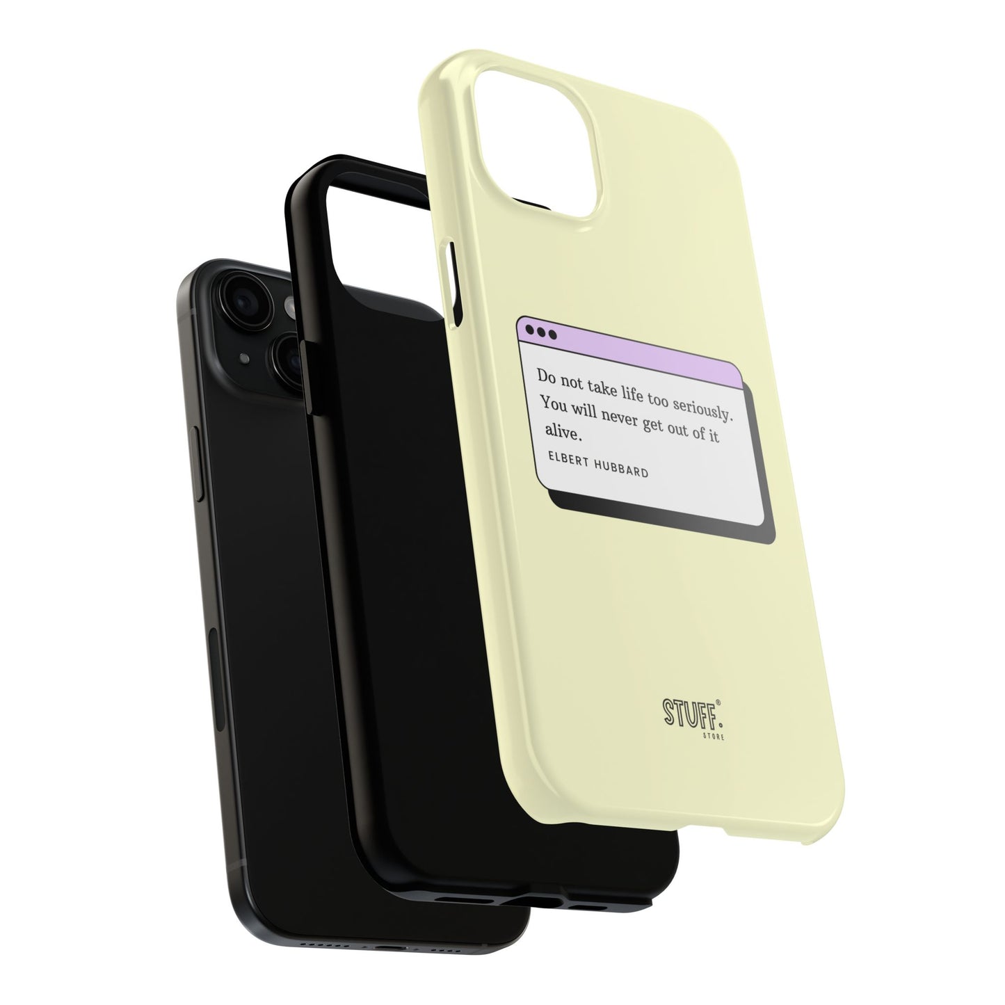 Window Case | Coque résistante à double protection avec citation – Design minimal & message puissant