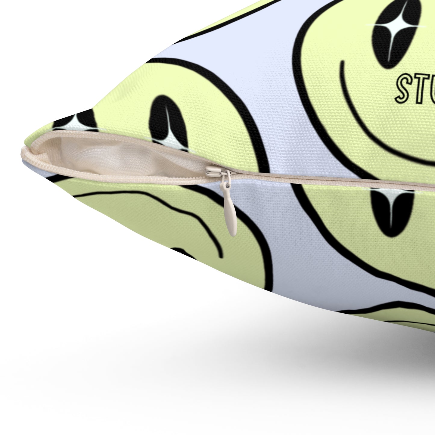 Smiley Face" decorative square cushion
