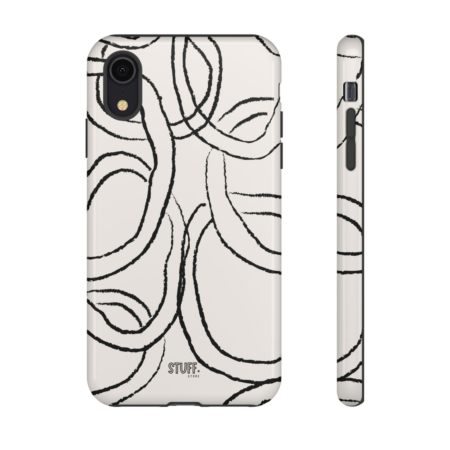 Doodly Case | Coque résistante double protection avec Design Gribouillis Minimaliste