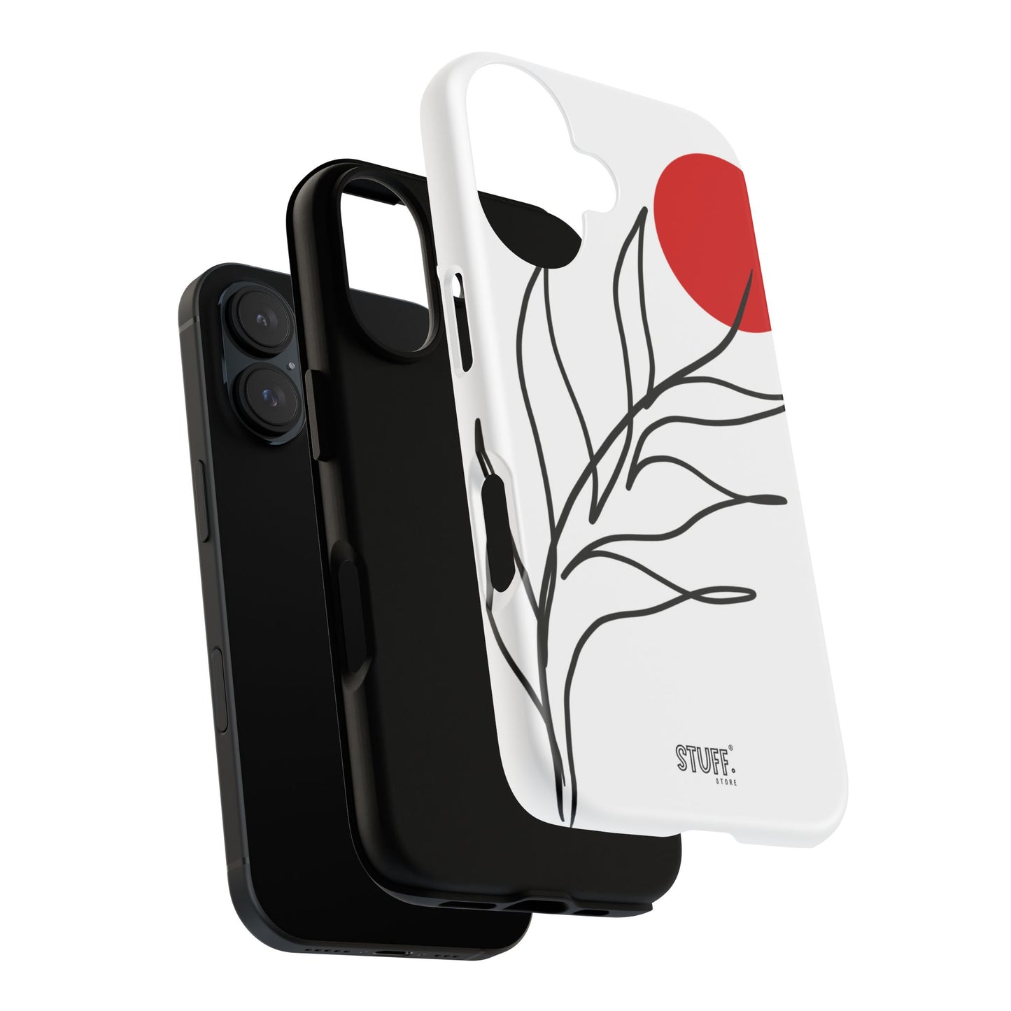 Red Sun Case | Coque résistante double protection avec Design Minimaliste