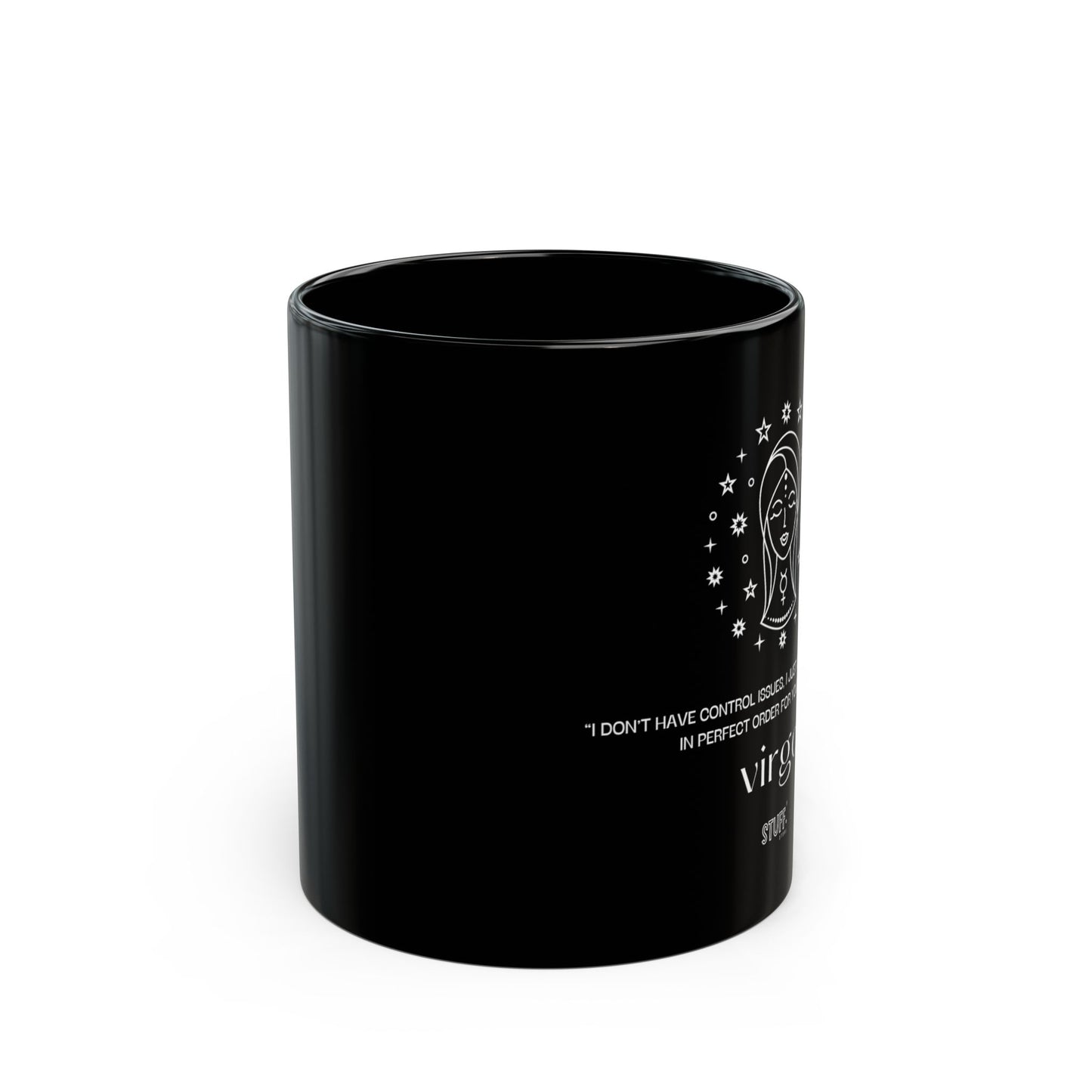 virgo black mug