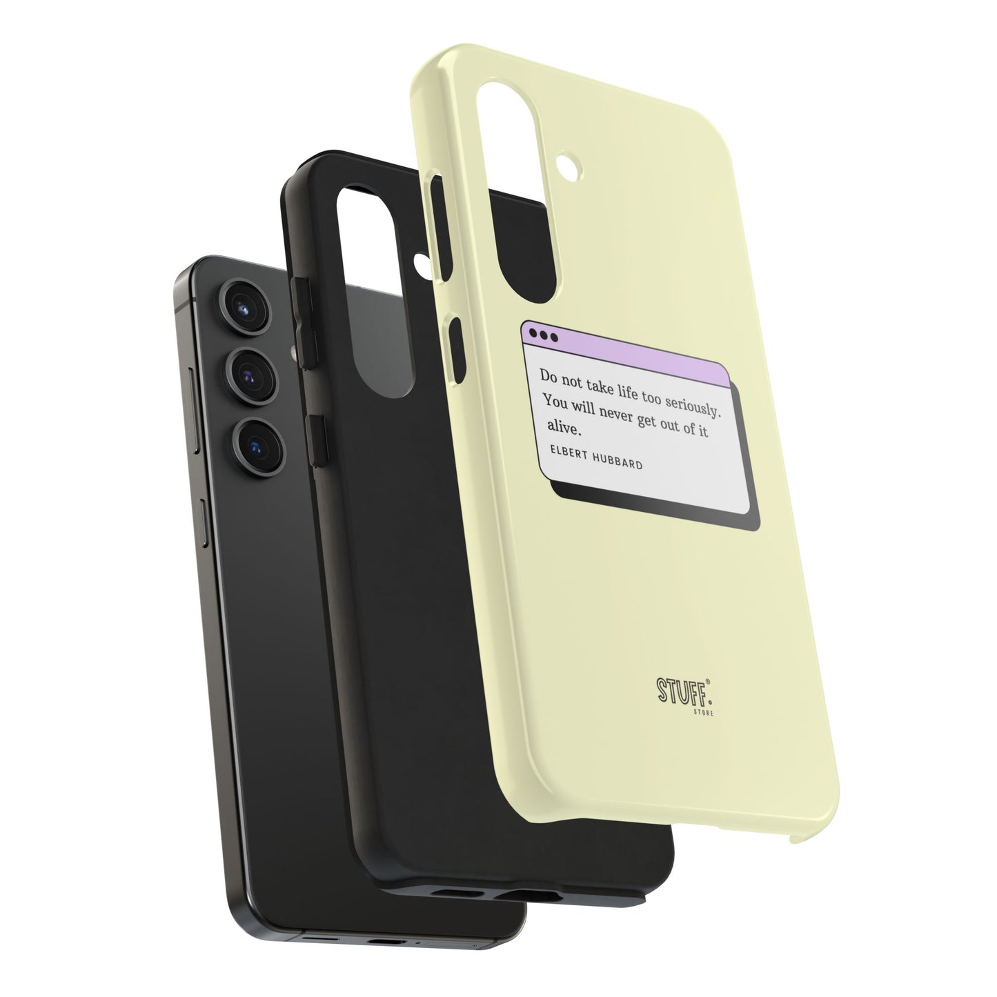 Window Case | Coque résistante à double protection avec citation – Design minimal & message puissant