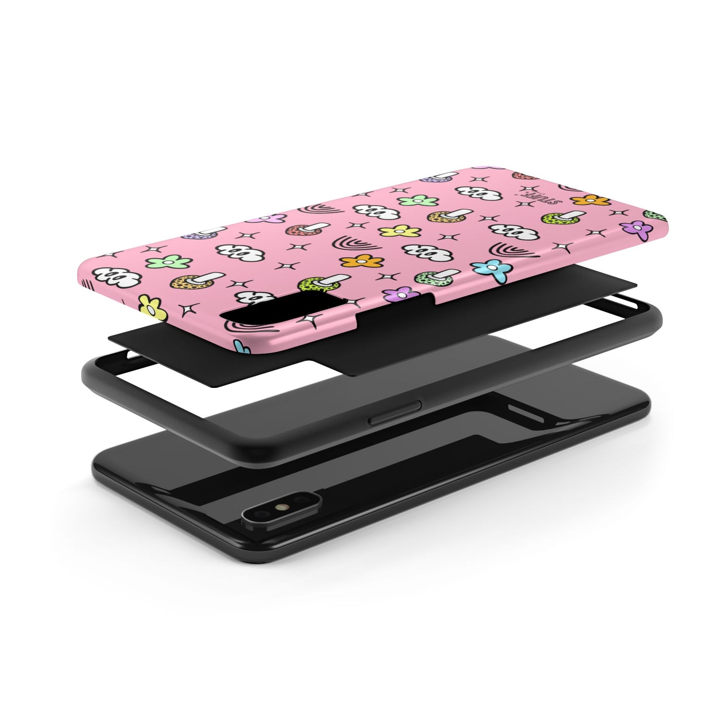 Pixie Case | Coque résistante double protection | Pixie Collection - Pink Matte Effect