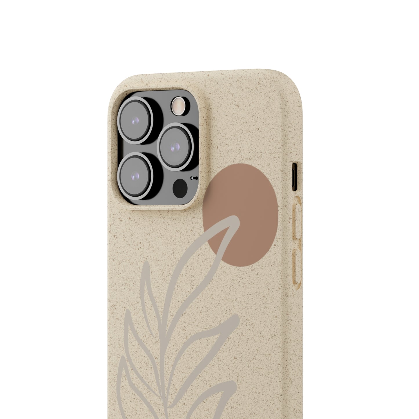 funda de teléfono biodegradable con rama boho