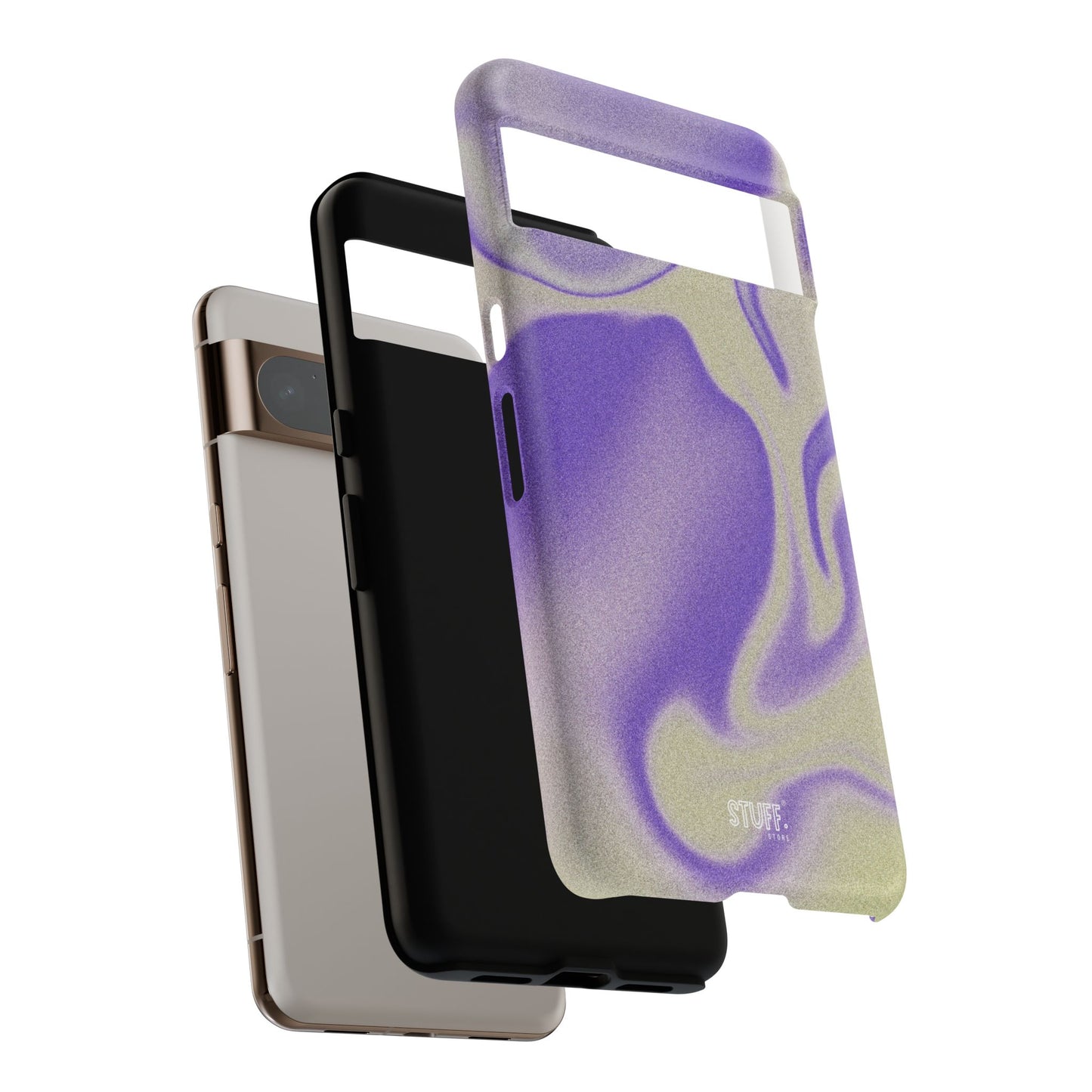 Swirly Case | Coque résistante double protection - Motif vague pourpre