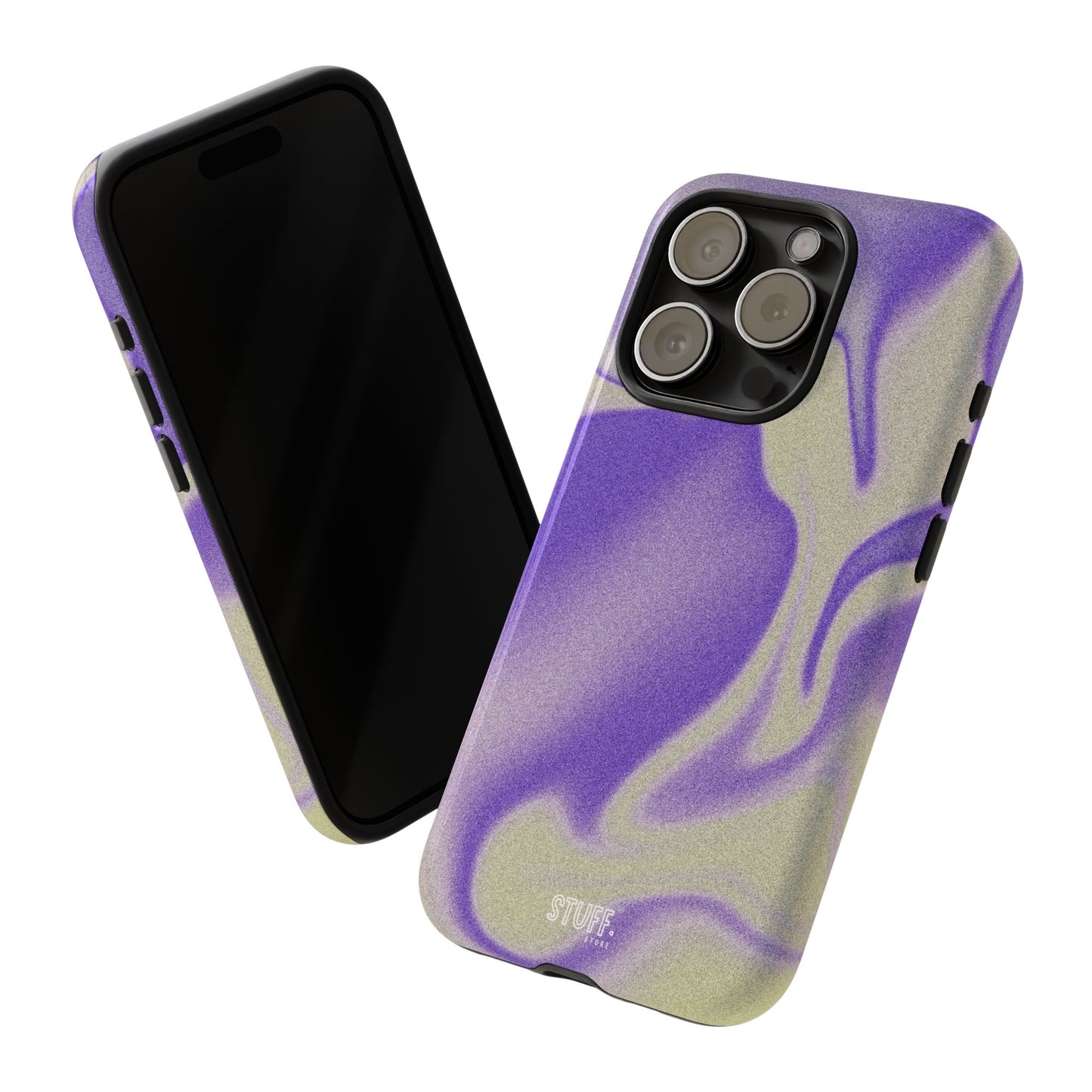 Swirly Case | Coque résistante double protection - Motif vague pourpre