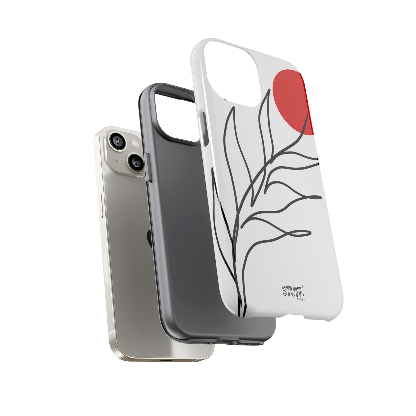 Red Sun Case | Coque résistante double protection avec Design Minimaliste