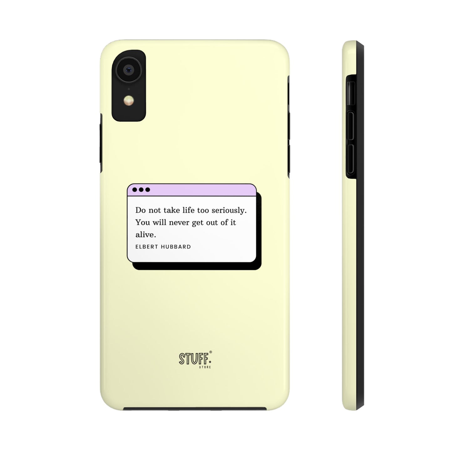 Window Case | Coque résistante à double protection avec citation – Design minimal & message puissant