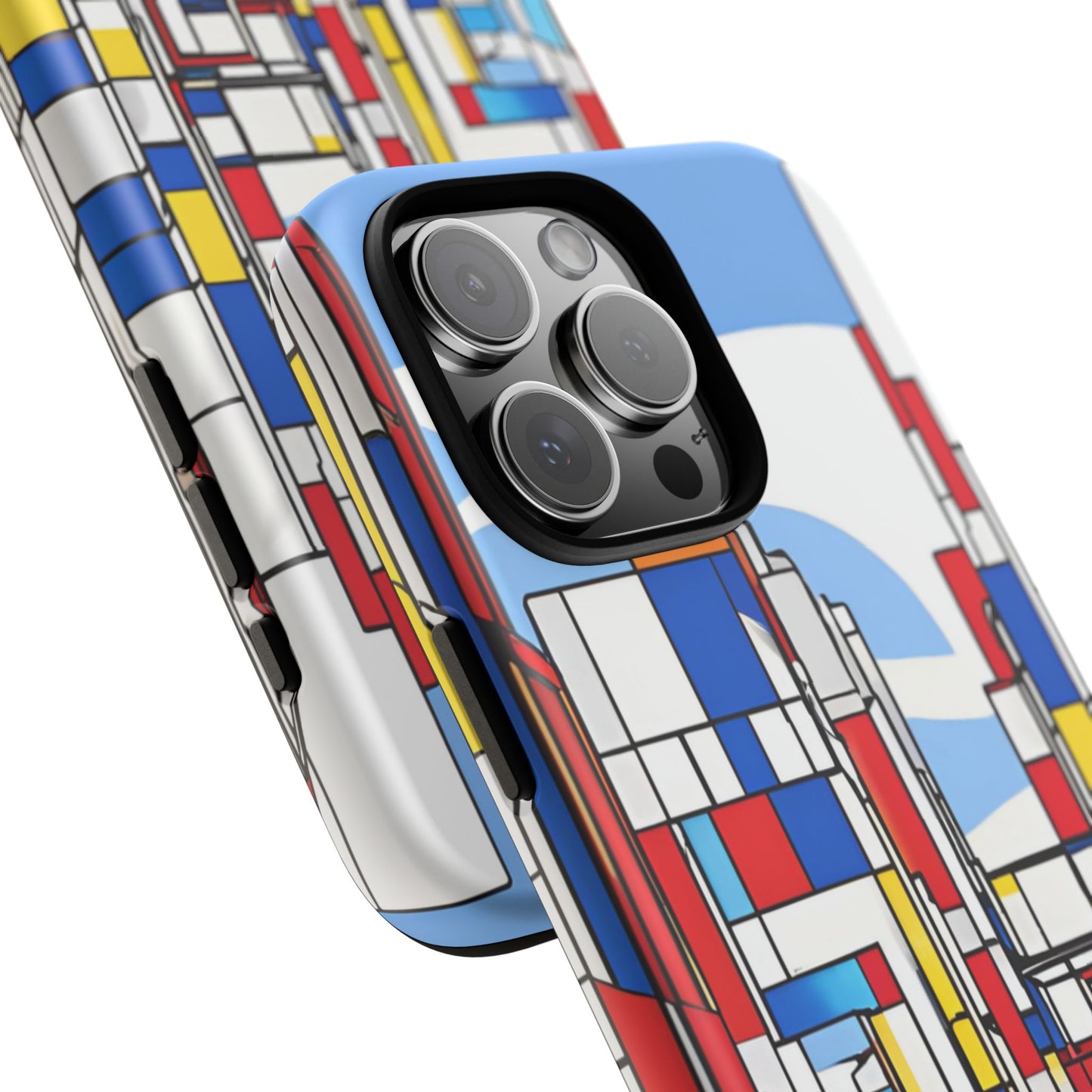 Square City | Coque résistante double protection - inspiration Mondrian