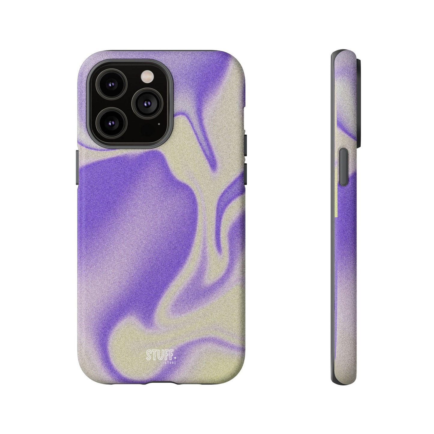 Swirly Case | Coque résistante double protection - Motif vague pourpre