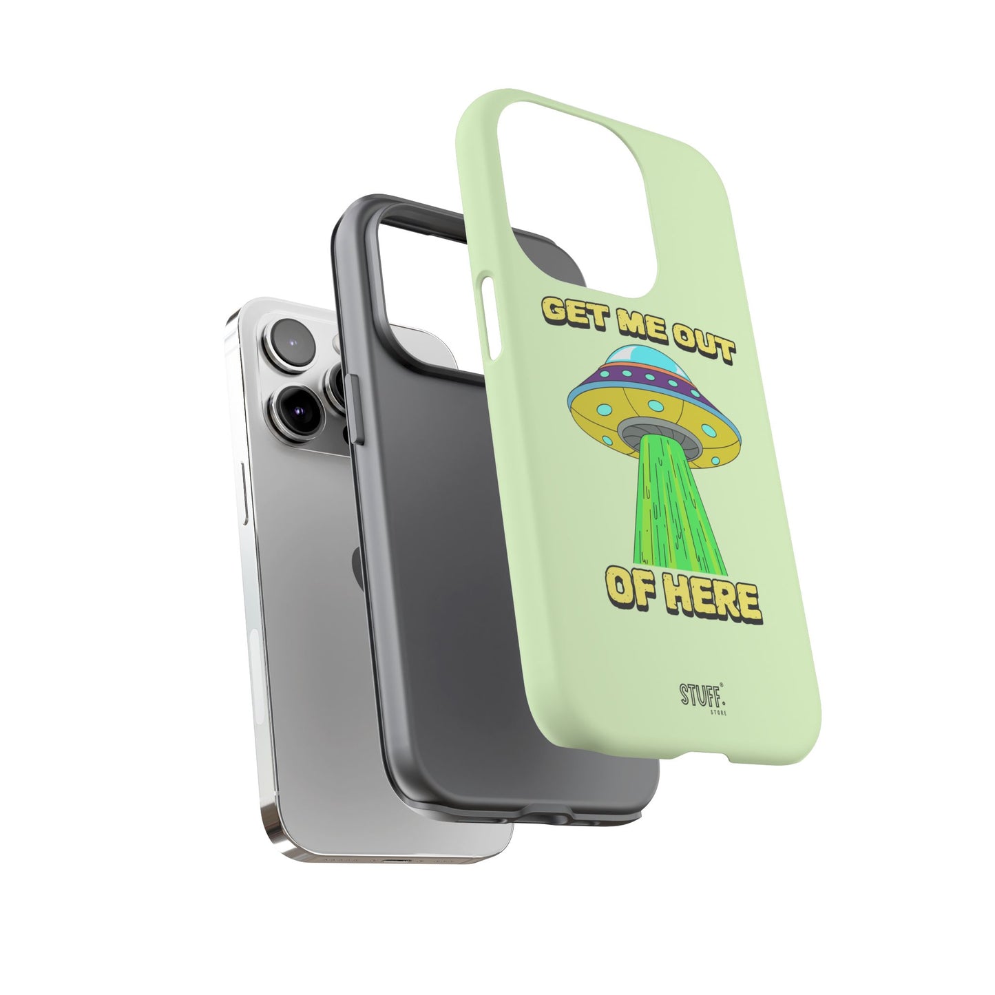 Get Me Out of Here | Coque résistante anti-choc — Vert Menthe