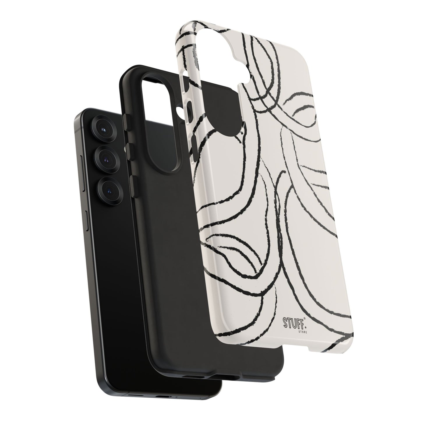 Doodly Case | Coque résistante double protection avec Design Gribouillis Minimaliste