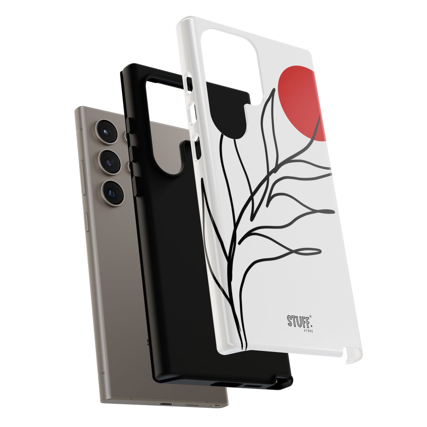 Red Sun Case | Coque résistante double protection avec Design Minimaliste