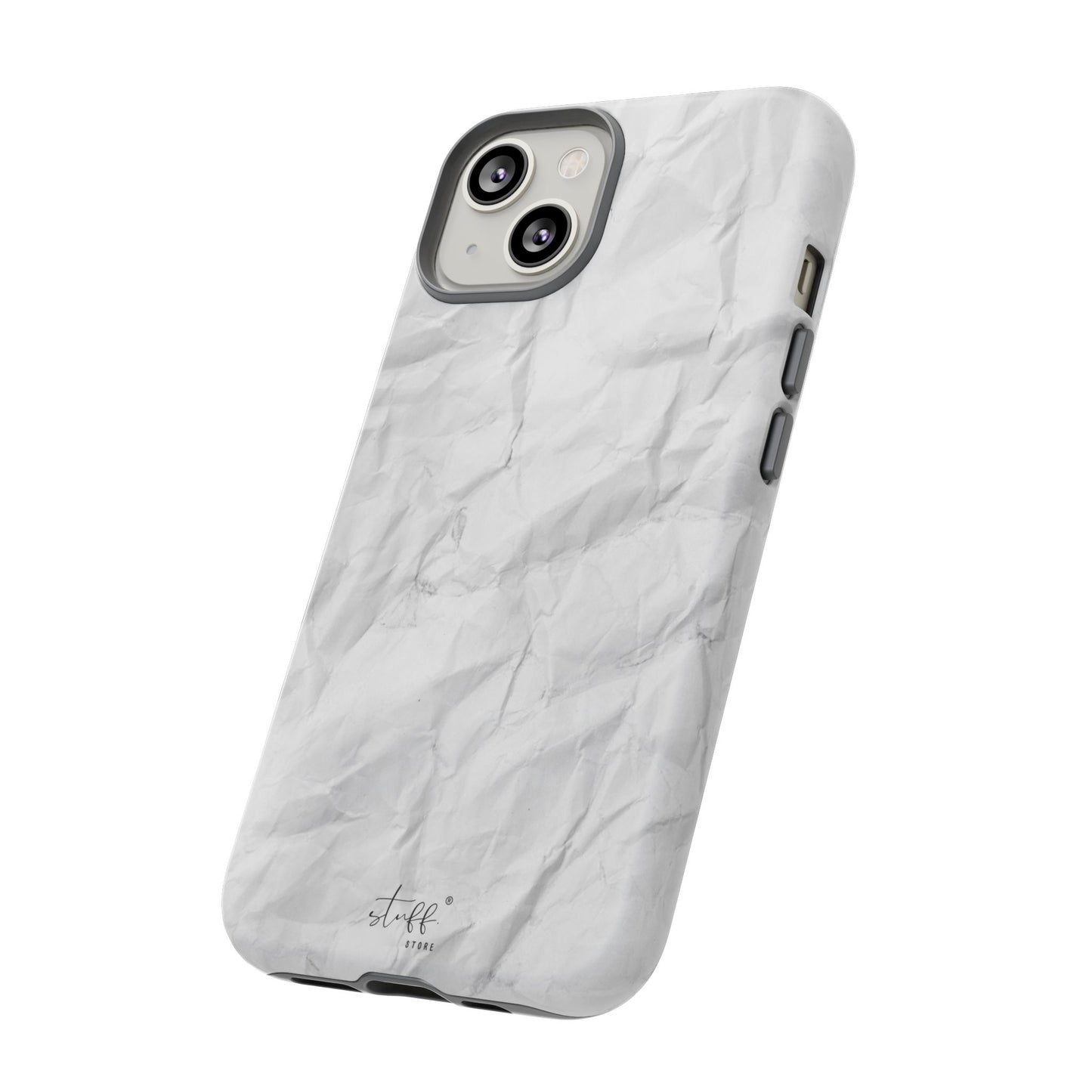 Crinkled Case | Coque résistante double protection anti-choc Effet Papier Froissé Mat