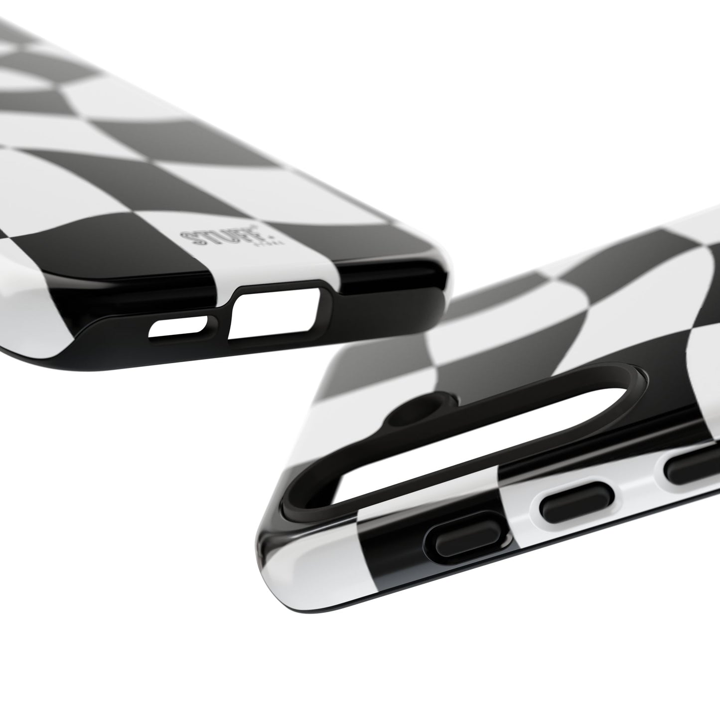 Checkers Case | Coque résistante double protection et Design en Damier déformé