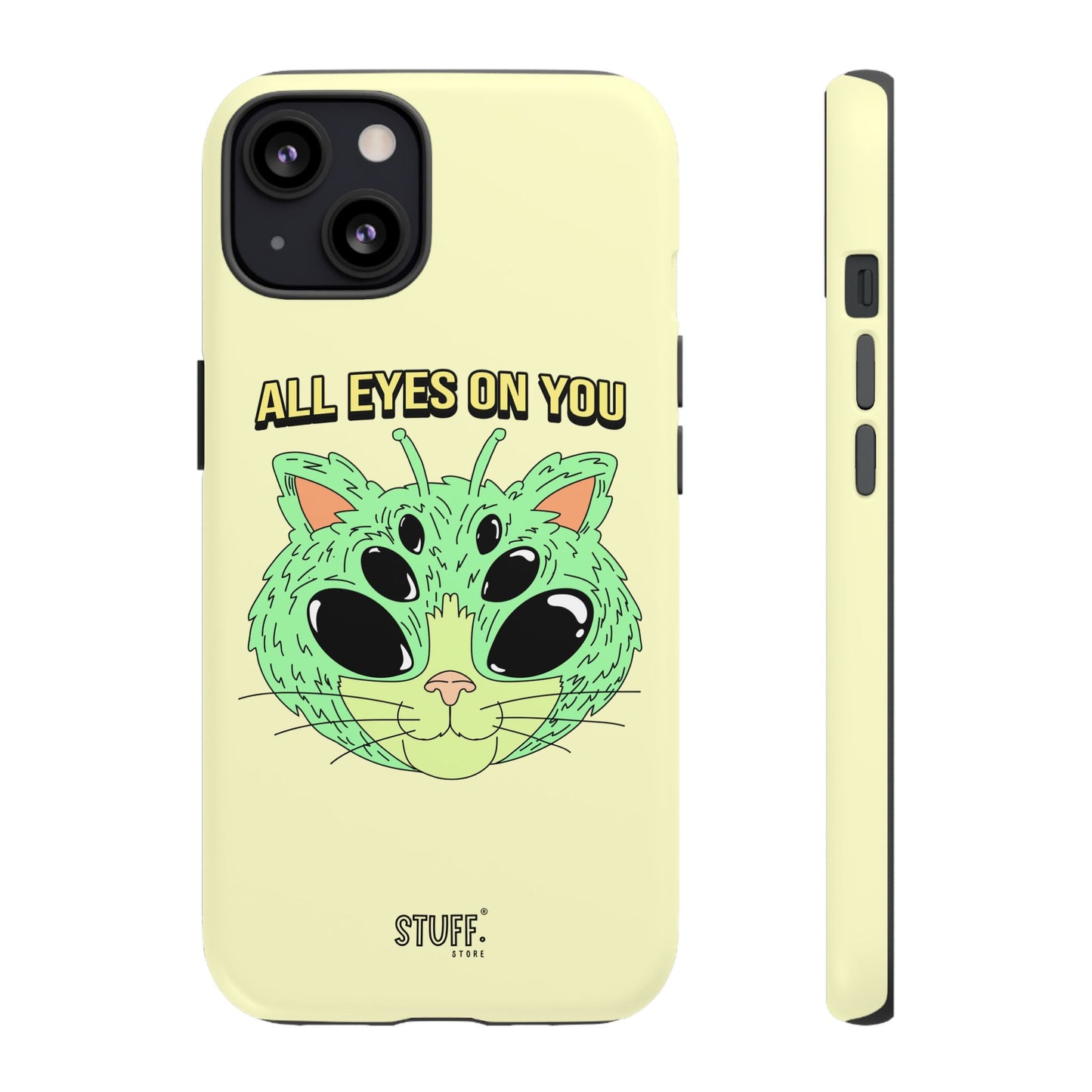 All Eyes on You Case | Coque résistante double protection avec Design Alien drôle