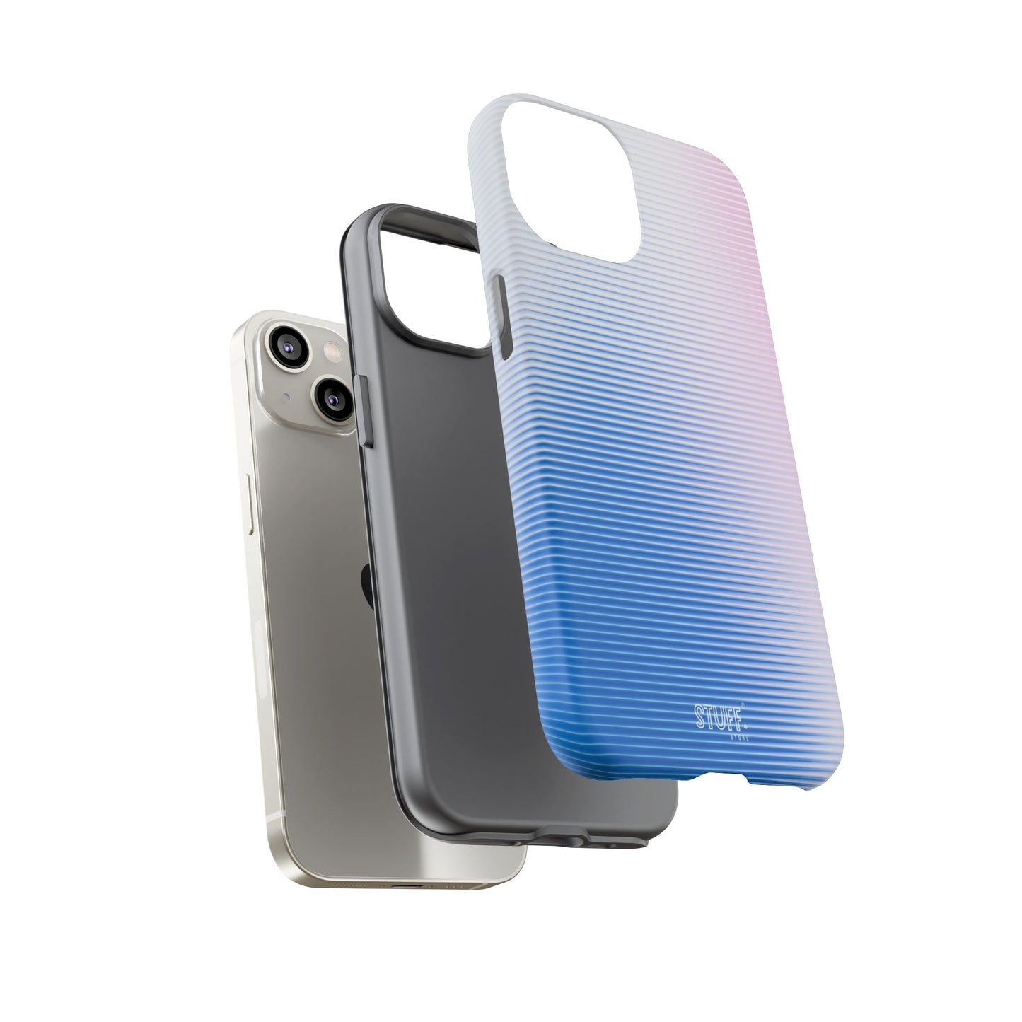 Gradient Case | Coque résistante double protection anti-choc - Dégradé Bleu & Rose