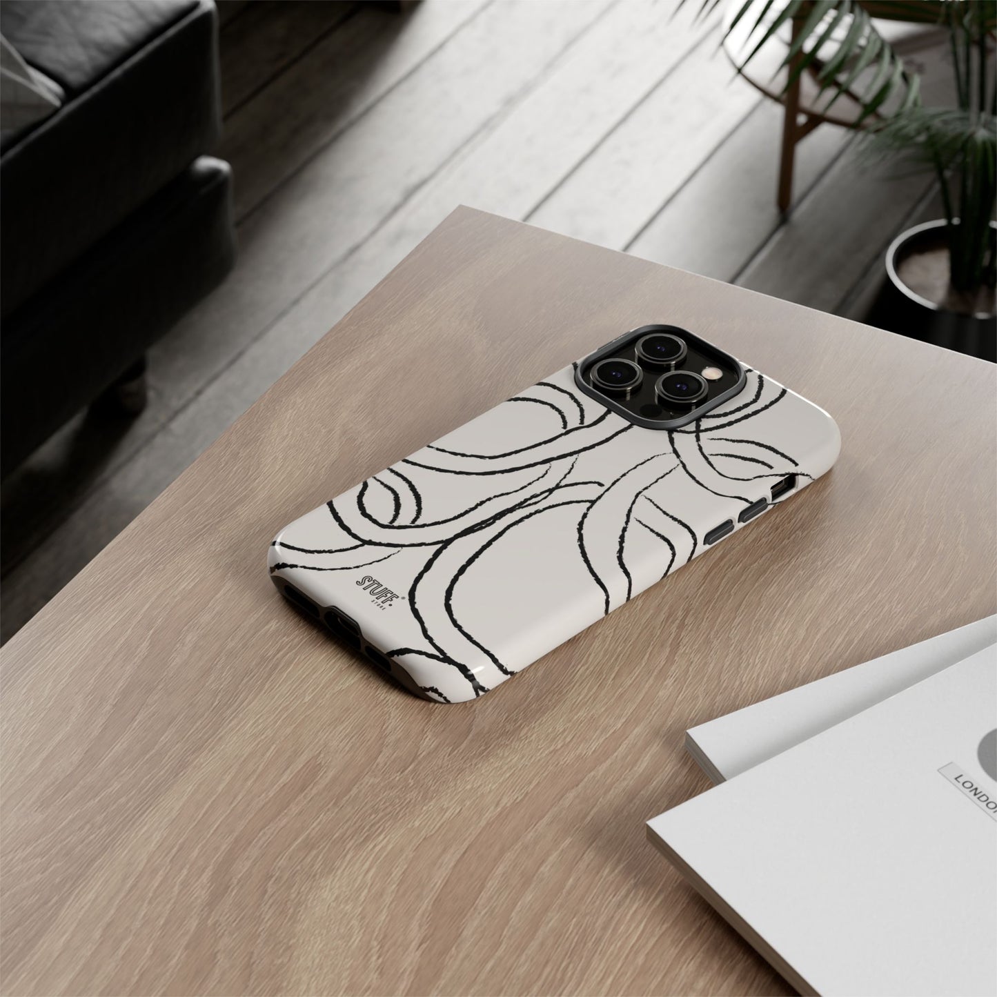 Doodly Case | Coque résistante double protection avec Design Gribouillis Minimaliste