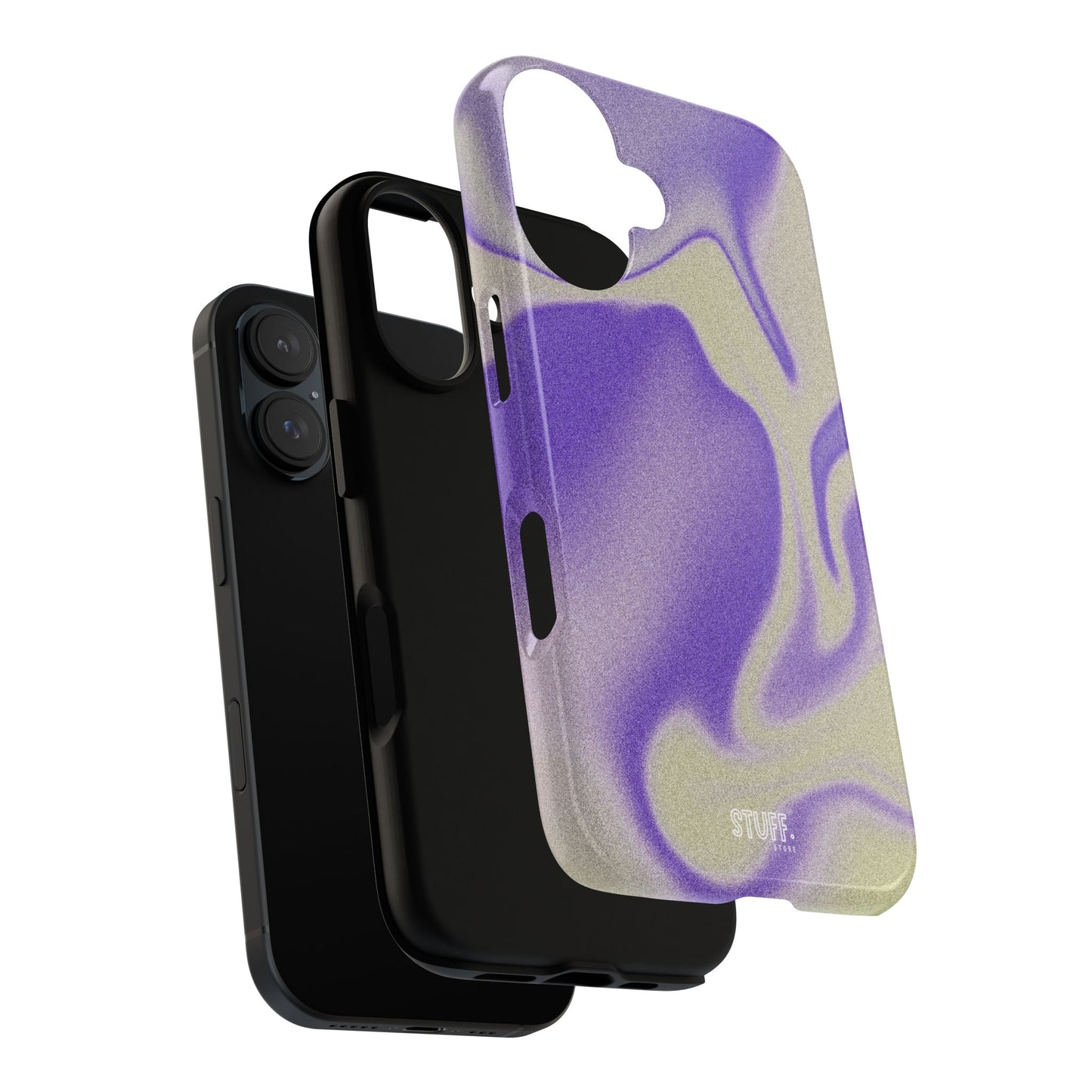 Swirly Case | Coque résistante double protection - Motif vague pourpre
