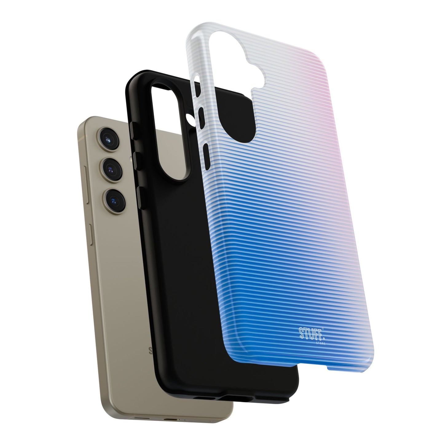 Gradient Case | Coque résistante double protection anti-choc - Dégradé Bleu & Rose