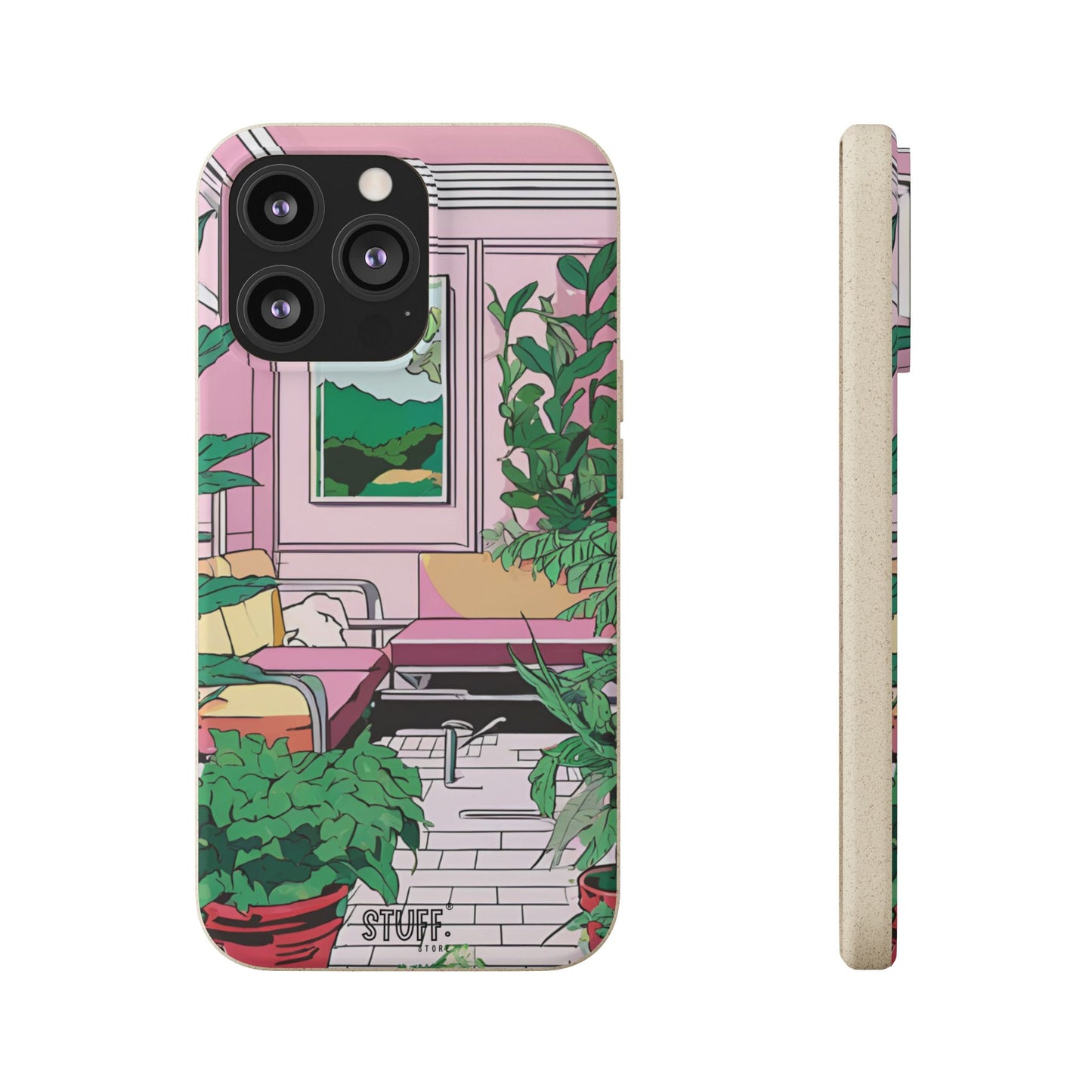 Plant Pop Case | Coque biodégradable en bambou et bioplastique avec design coloré | Parfait pour les amoureux des plantes - Avec emballage cadeau