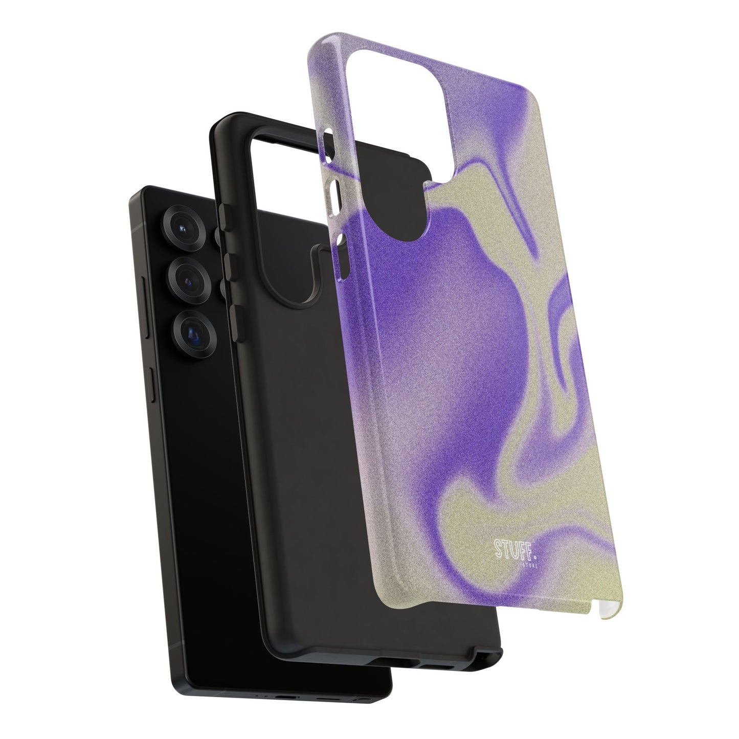Swirly Case | Coque résistante double protection - Motif vague pourpre