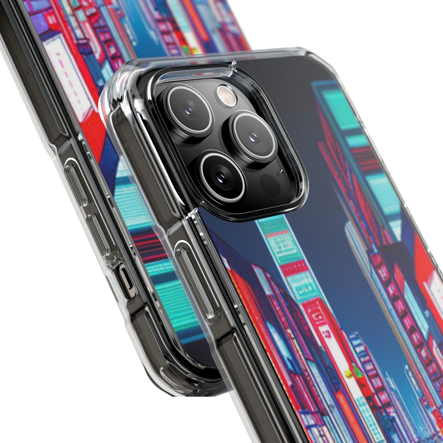 Cyber City Case | Coque transparente magnétique antichoc compatible MagSafe®