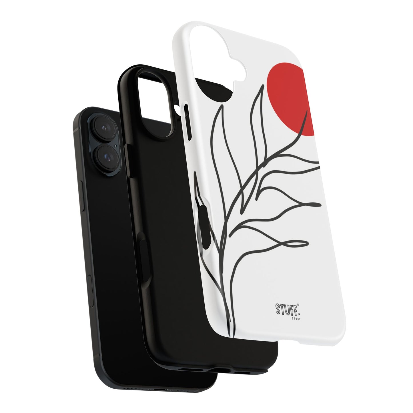 Red Sun Case | Coque résistante double protection avec Design Minimaliste