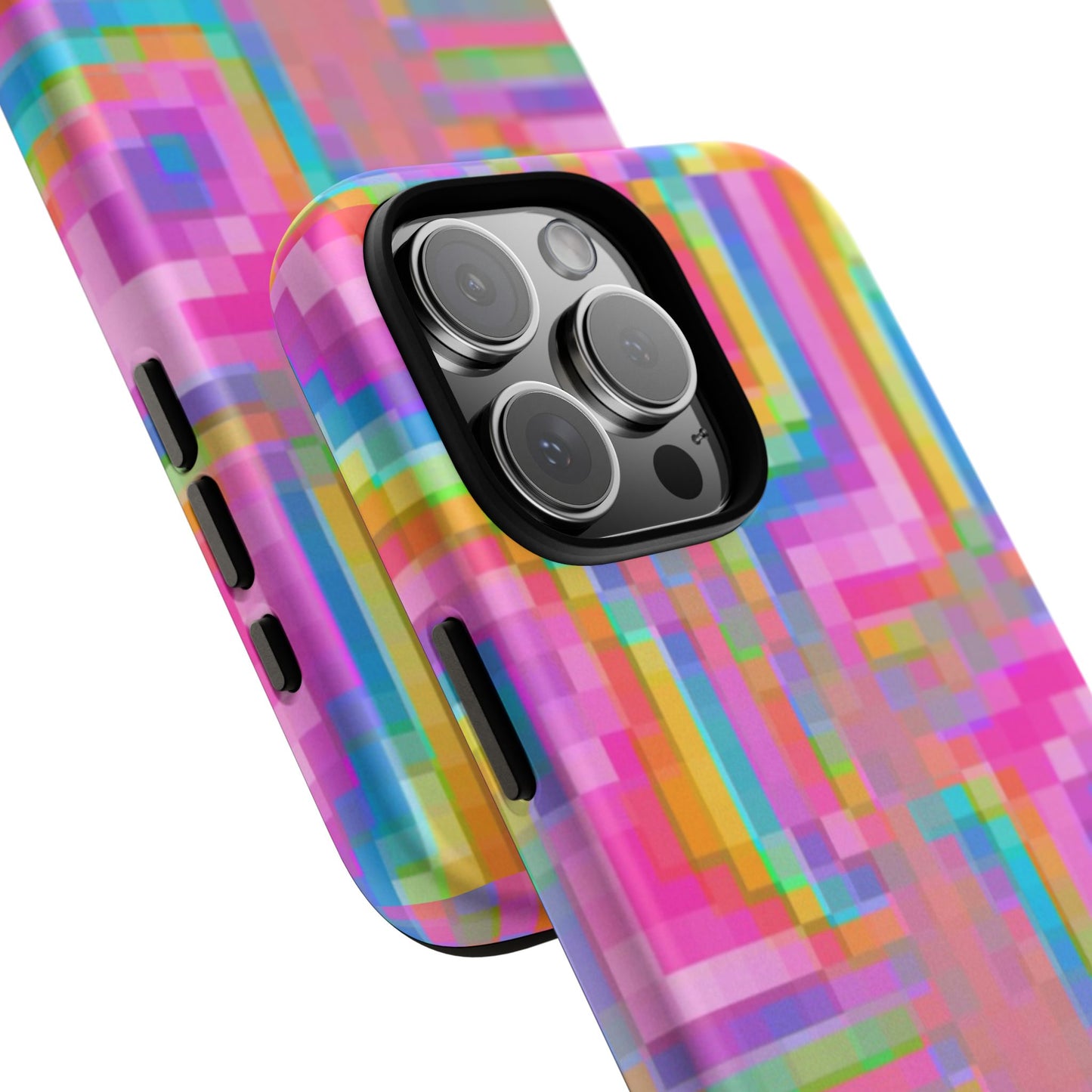Pixel Case | Coque résistante double protection anti-choc - Motif pixels colorés