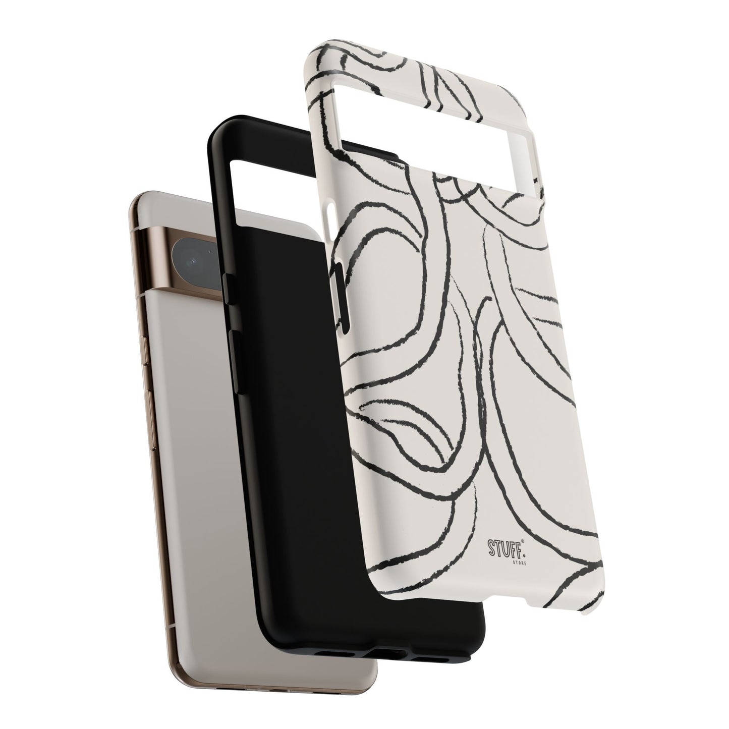 Doodly Case | Coque résistante double protection avec Design Gribouillis Minimaliste