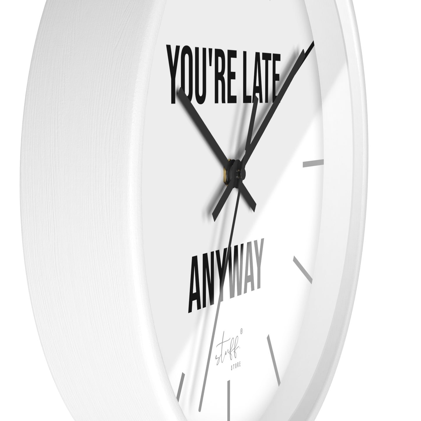 T'es Quand Même En Retard" Wall Clock | Clean Design and Casual Humor