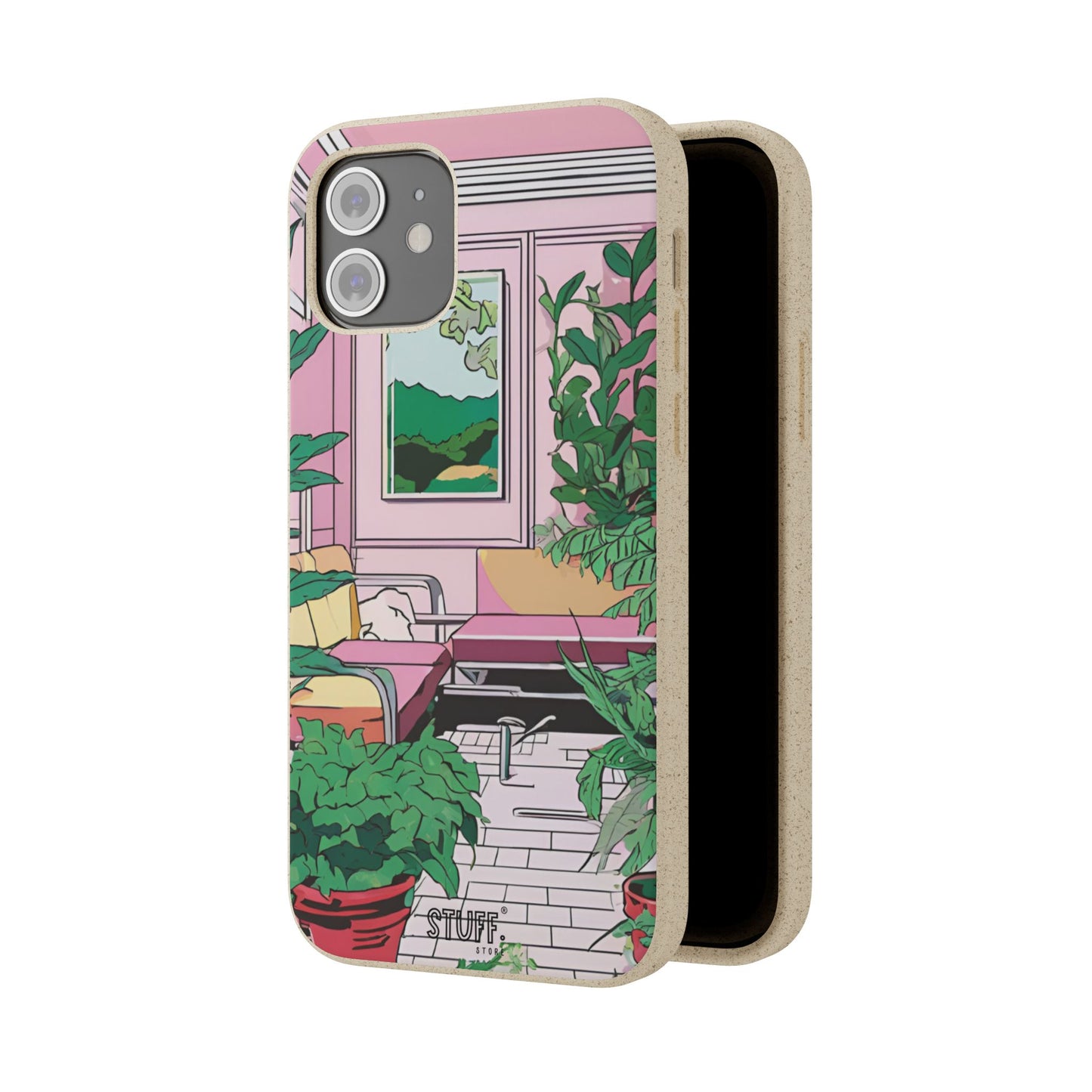 Plant Pop Case | Coque biodégradable en bambou et bioplastique avec design coloré | Parfait pour les amoureux des plantes - Avec emballage cadeau