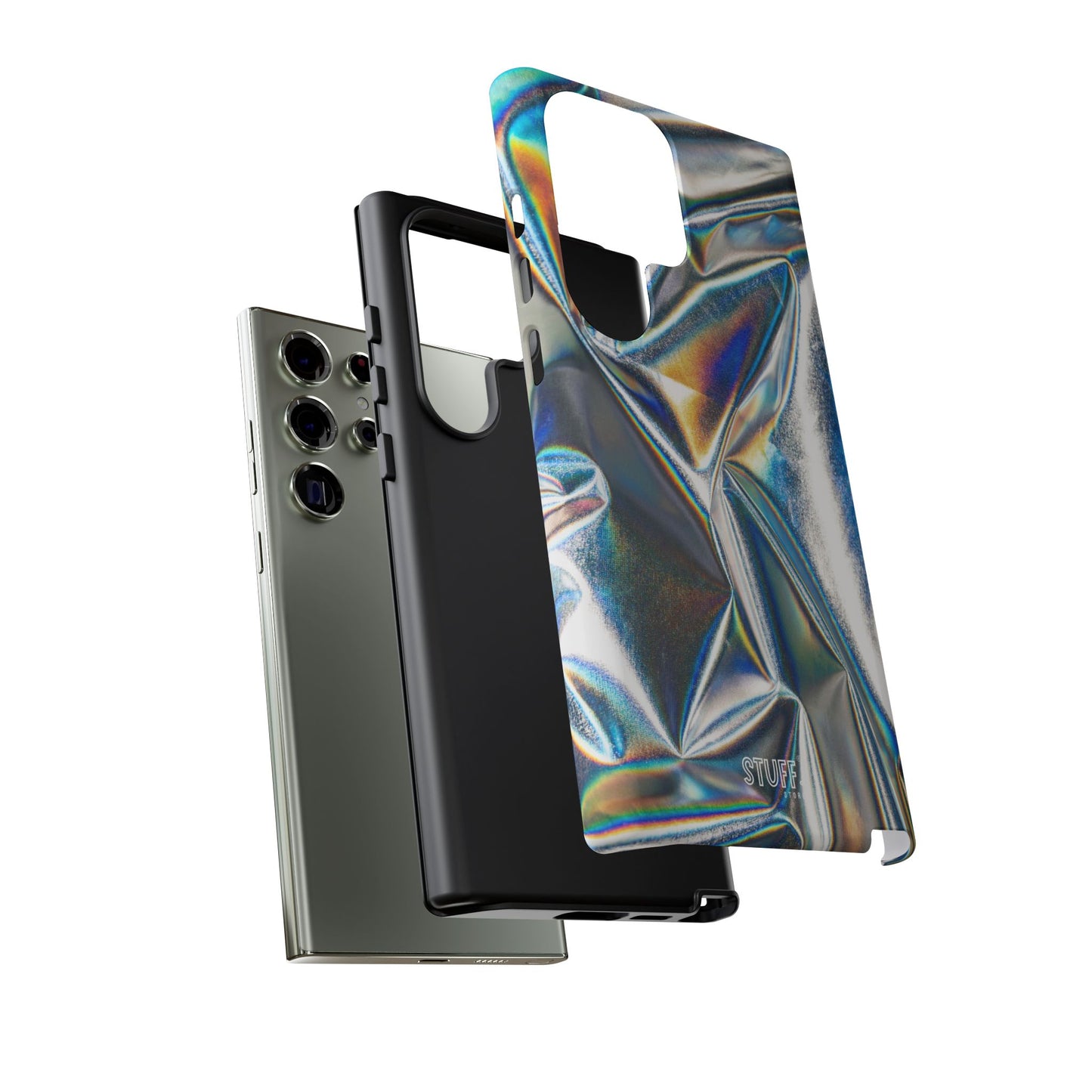 Metallic Case | Coque résistante double protection anti-choc - Effet Métallique