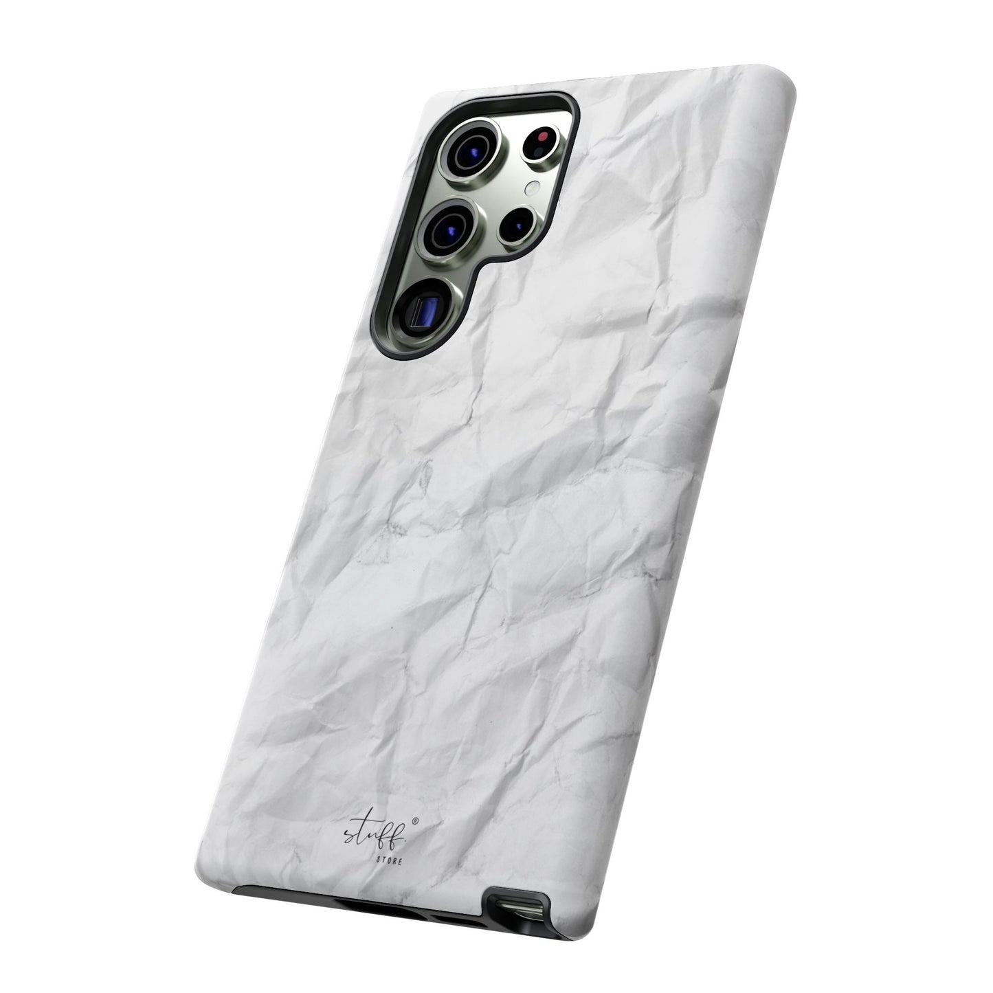 Crinkled Case | Coque résistante double protection anti-choc Effet Papier Froissé Mat