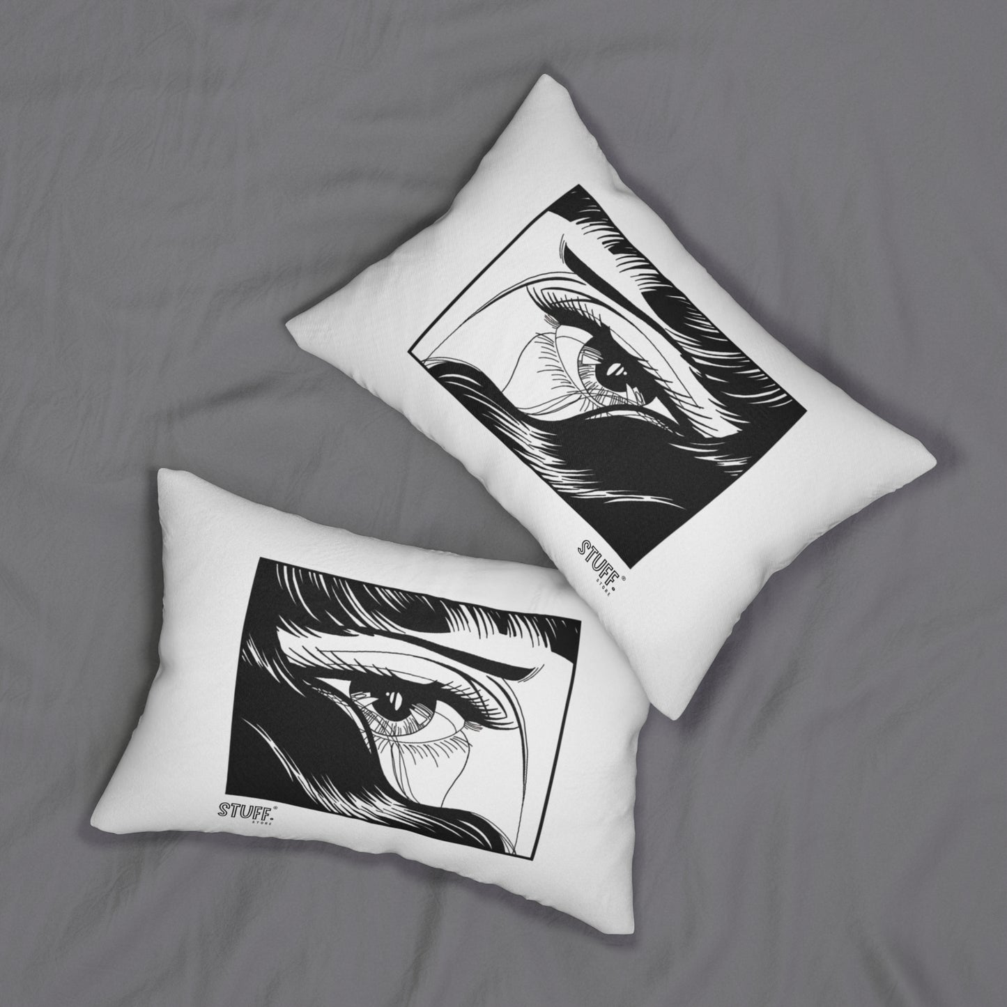Manga lumbar cushion - Fille anime qui pleure | Coussin décoratif japonais kawaii