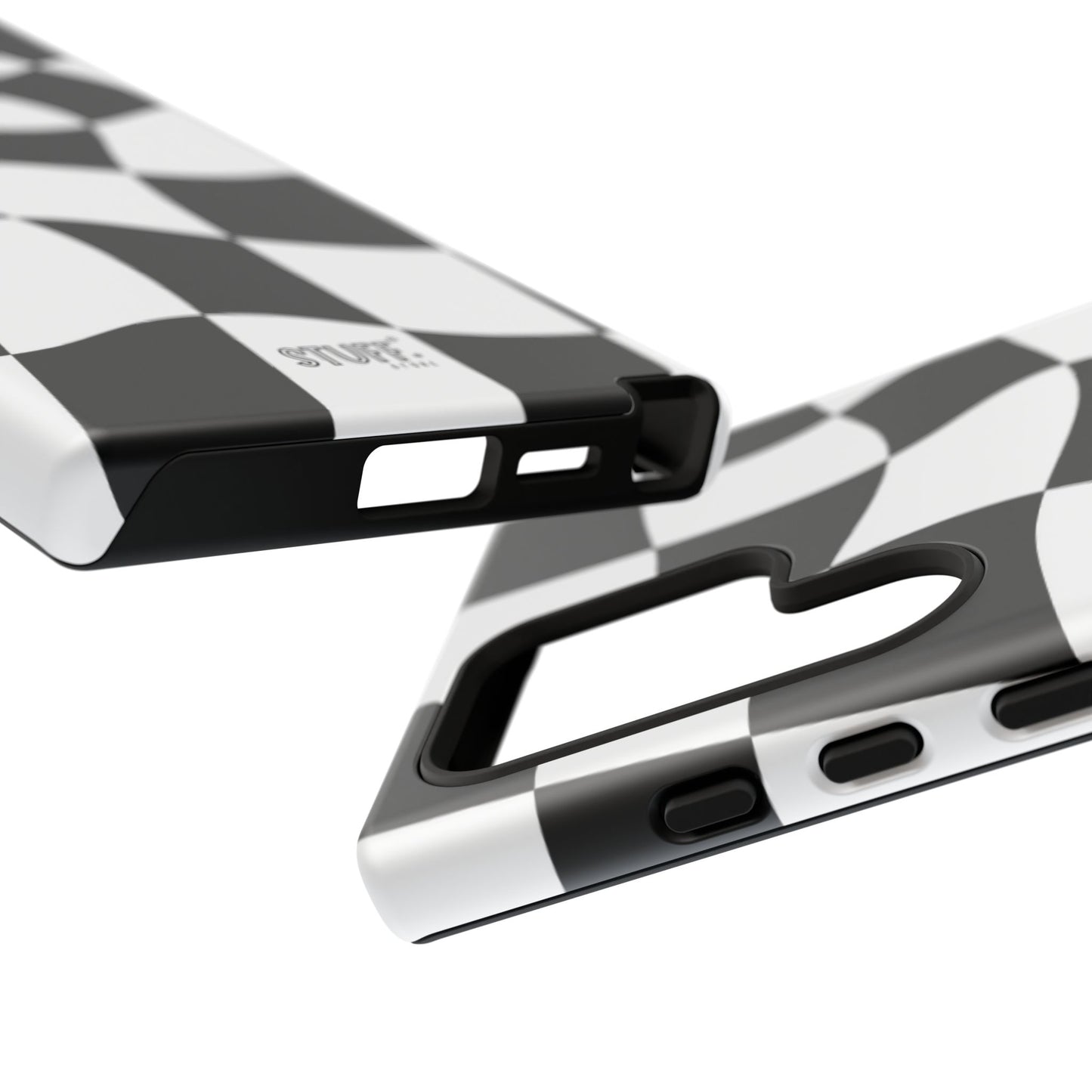 Checkers Case | Coque résistante double protection et Design en Damier déformé