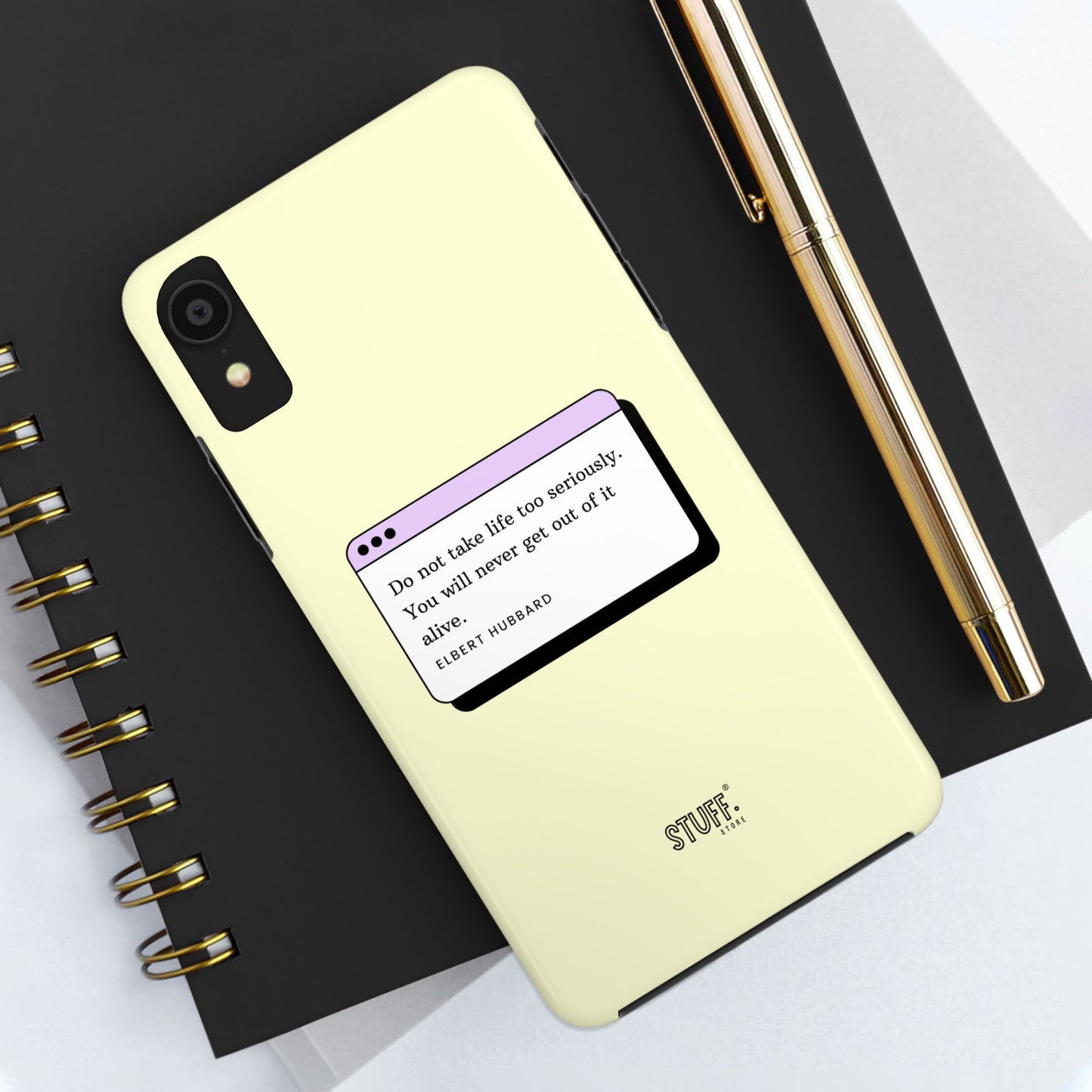 Window Case | Coque résistante à double protection avec citation – Design minimal & message puissant