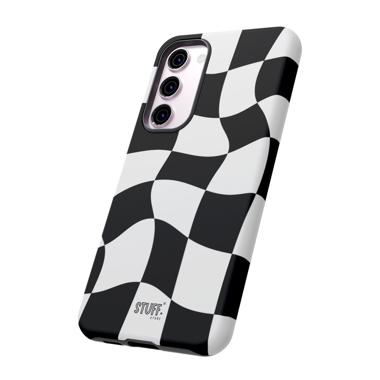 Checkers Case | Coque résistante double protection et Design en Damier déformé