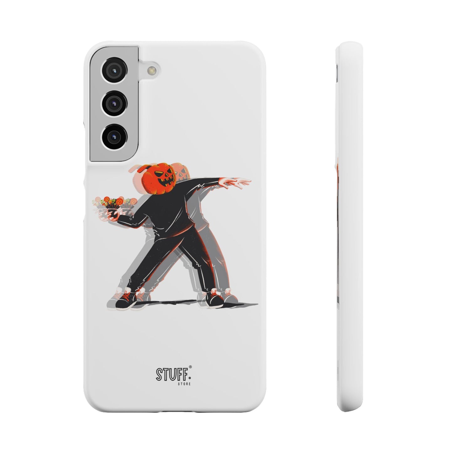 Pumpksy | Coque snap légère et résistante inspiration Banksy – Blanc