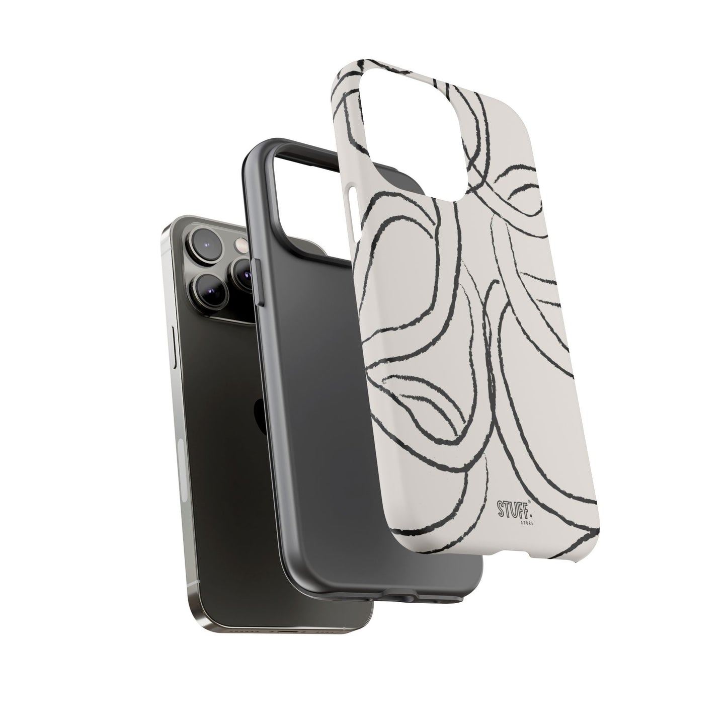 Doodly Case | Coque résistante double protection avec Design Gribouillis Minimaliste