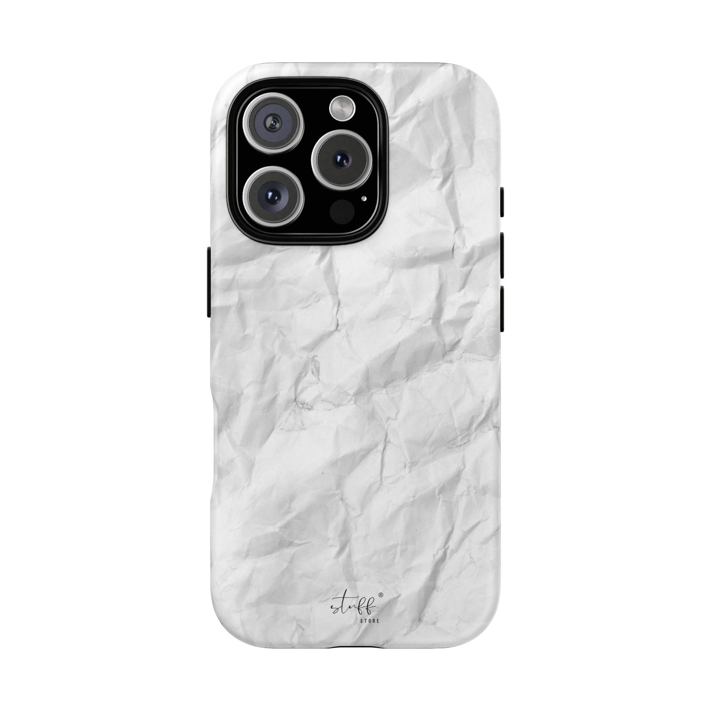 Crinkled Case | Coque résistante double protection anti-choc Effet Papier Froissé Mat