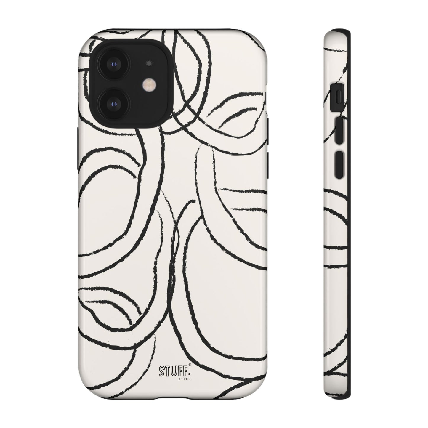 Doodly Case | Coque résistante double protection avec Design Gribouillis Minimaliste